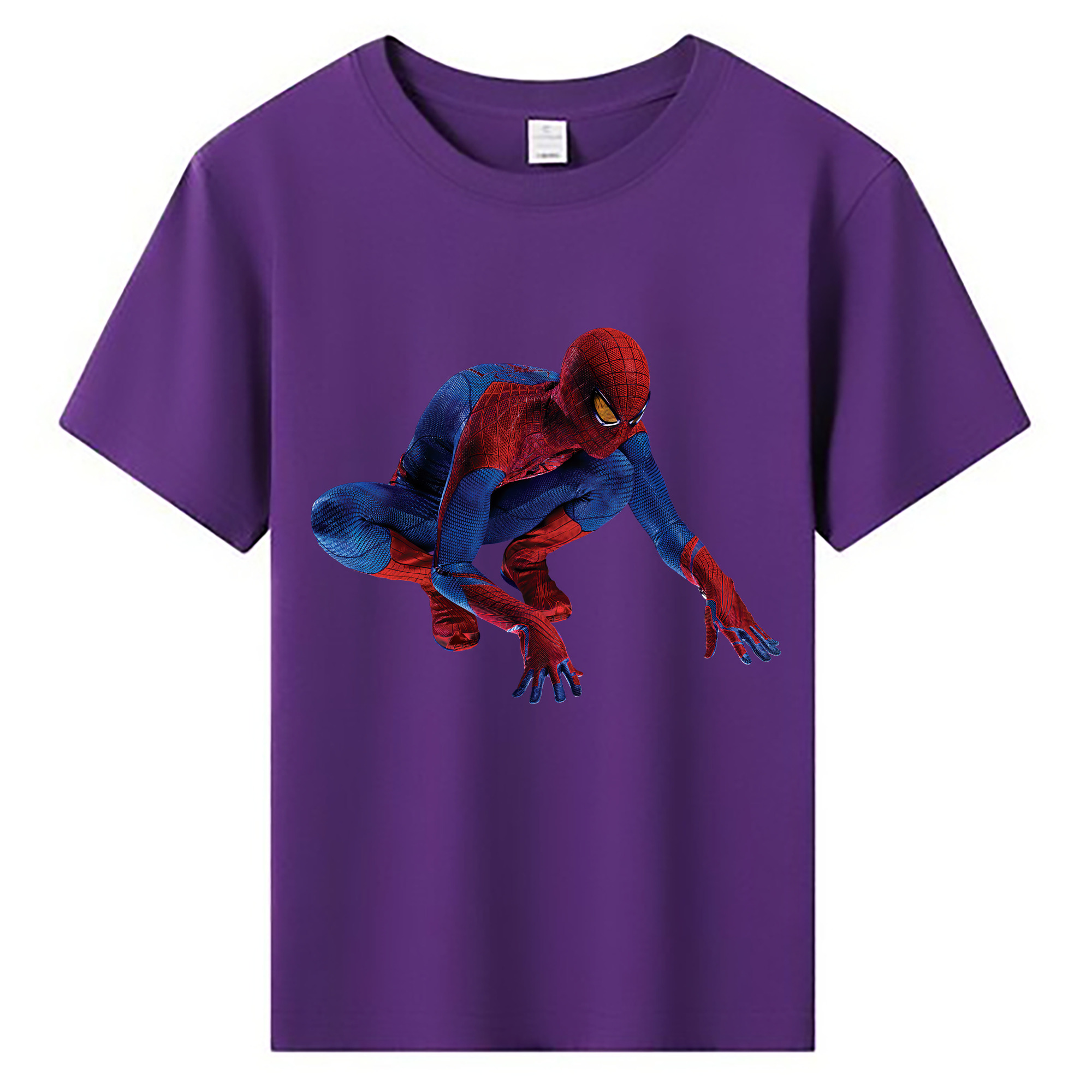 （画像用） Spider Man スパイダーマン 綿100％キッズTシャツ（フロントプリント）