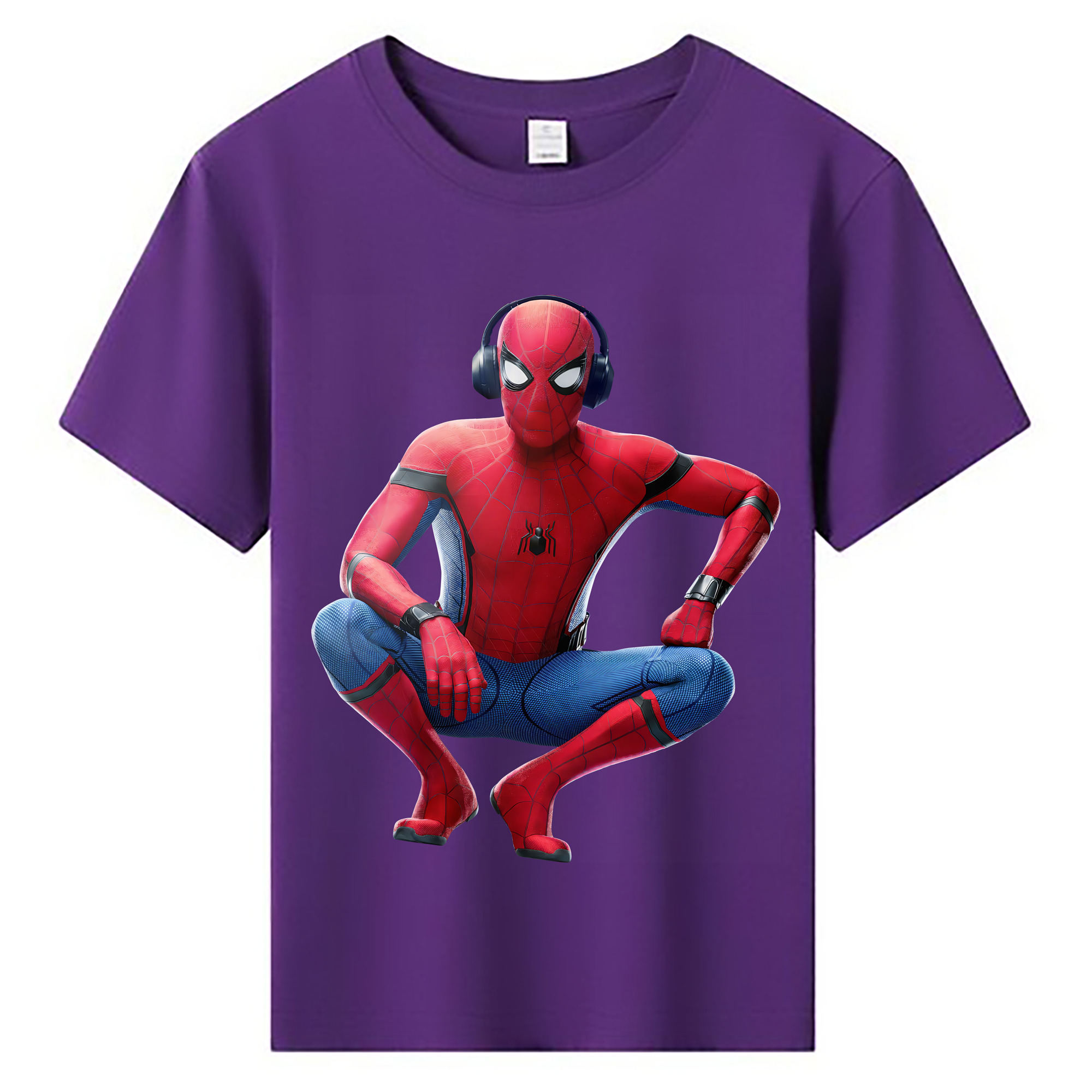（画像用） Spider Man スパイダーマン 綿100％キッズTシャツ（フロントプリント）