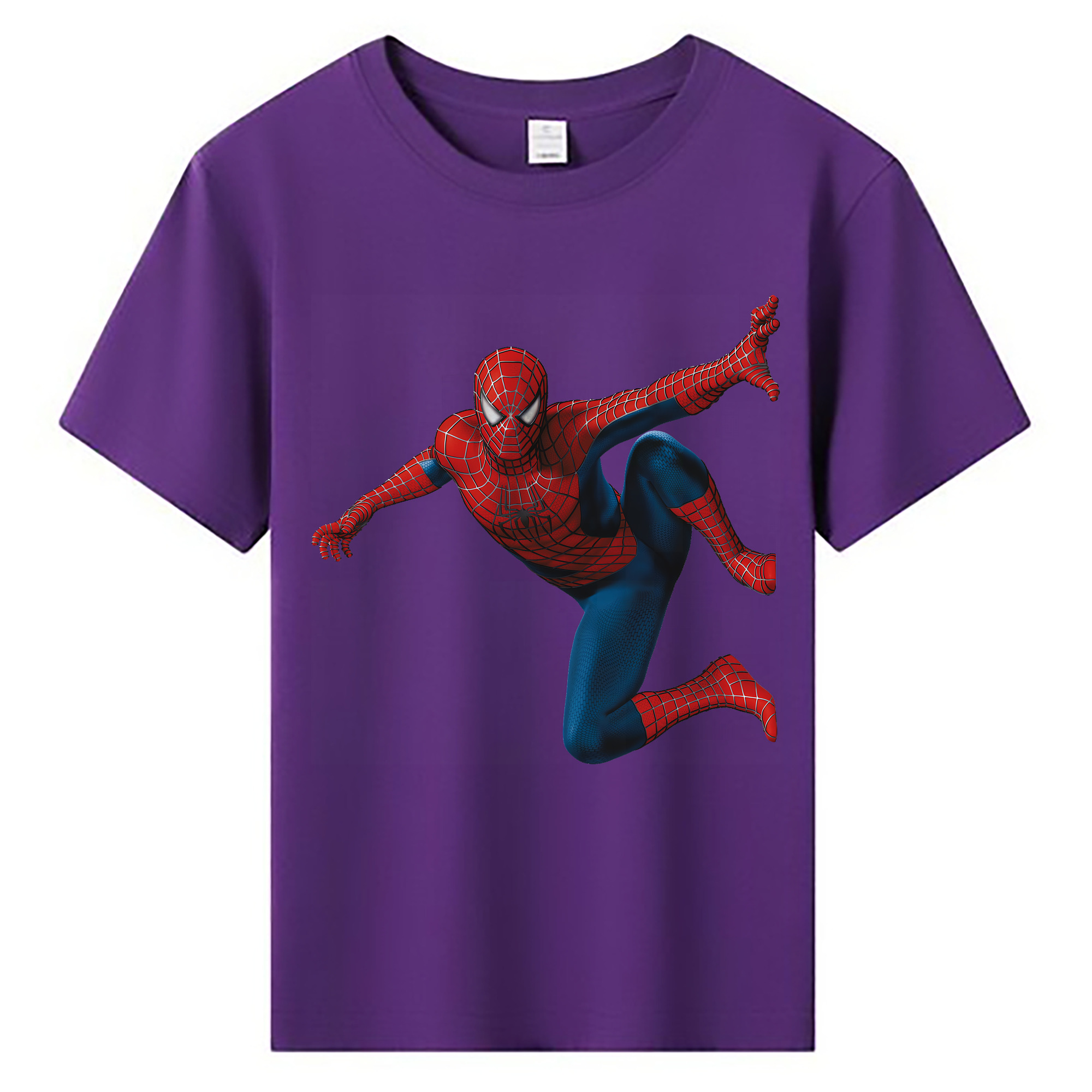 （画像用） Spider Man スパイダーマン 綿100％キッズTシャツ（フロントプリント）
