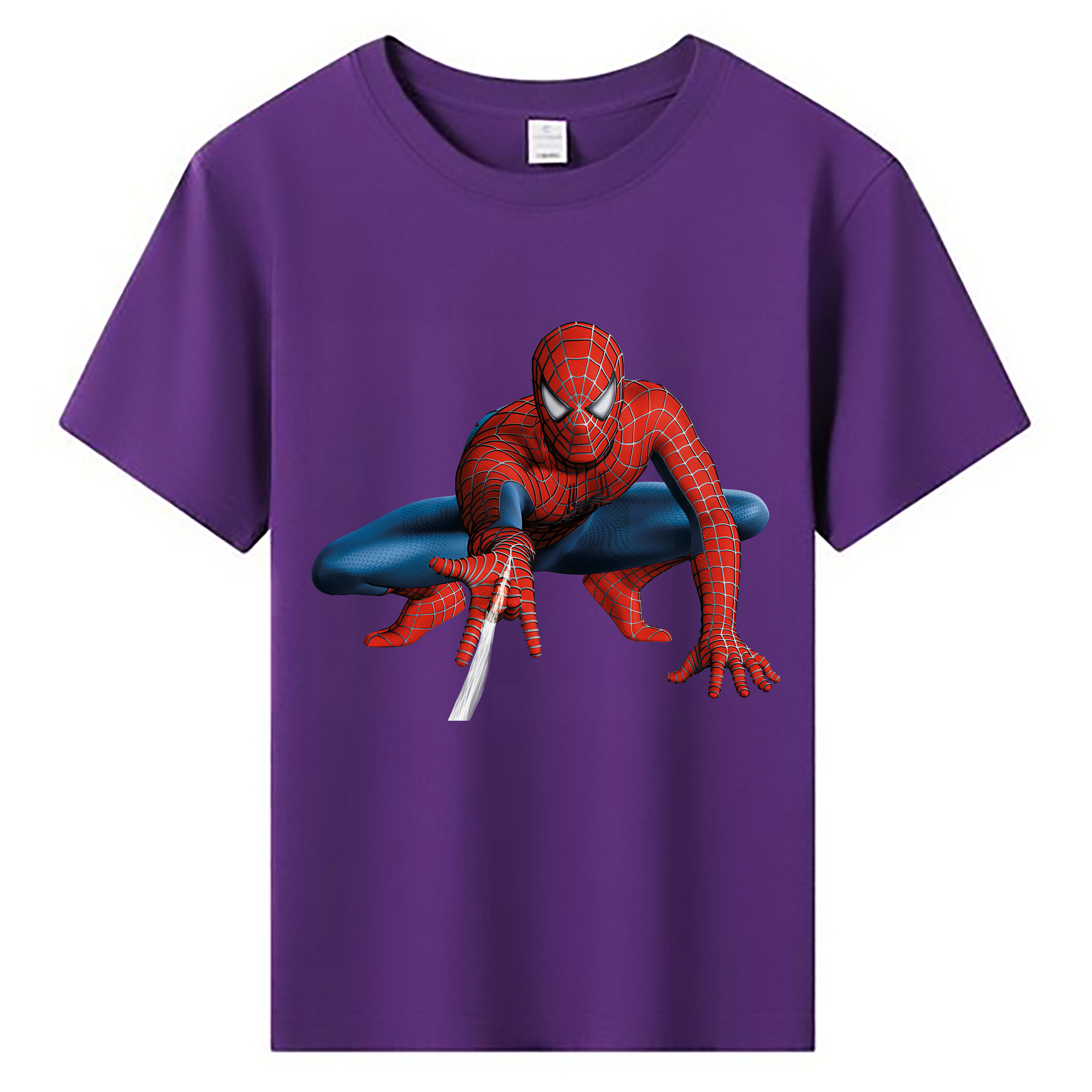 （画像用） Spider Man スパイダーマン 綿100％キッズTシャツ（フロントプリント）
