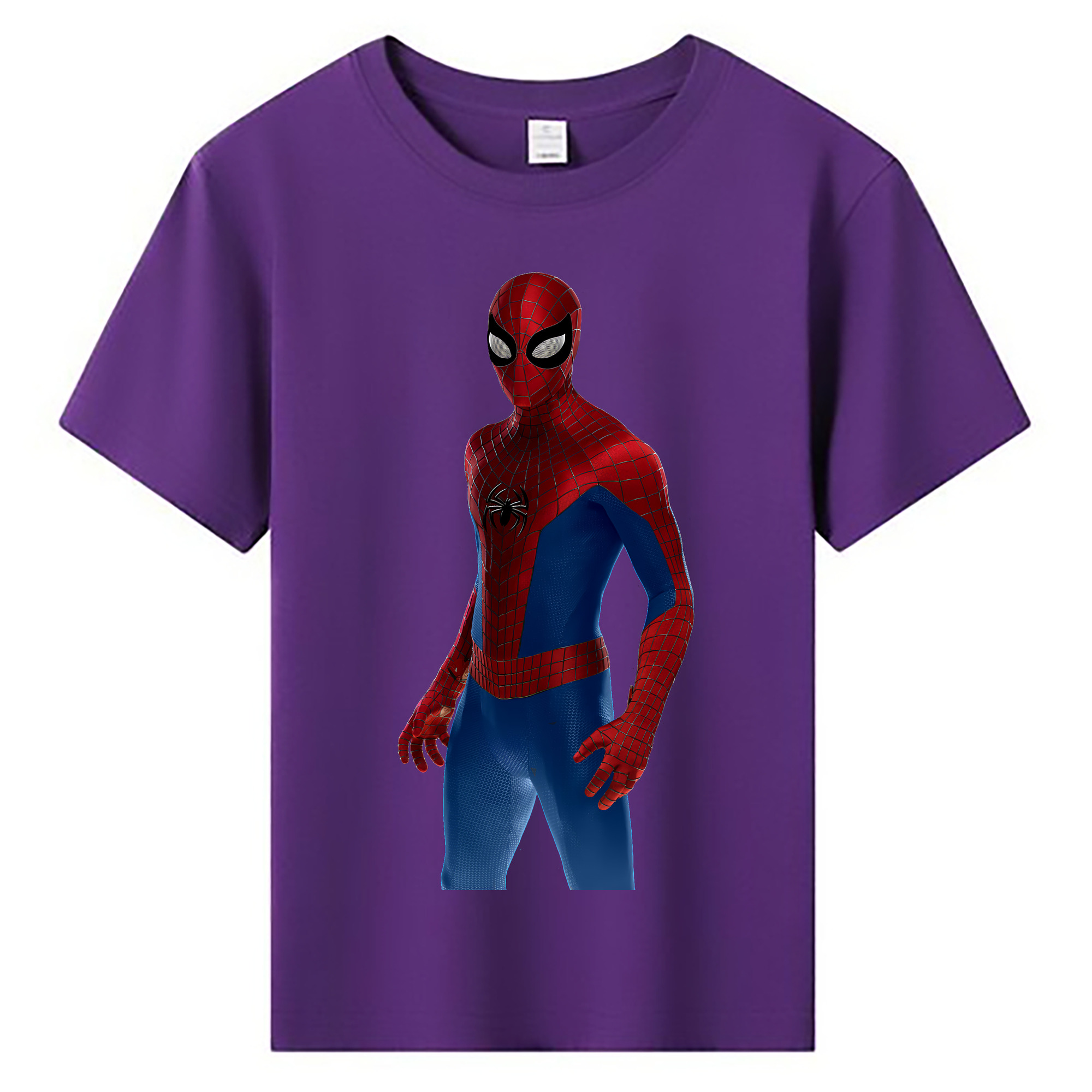 （画像用） Spider Man スパイダーマン 綿100％キッズTシャツ（フロントプリント）