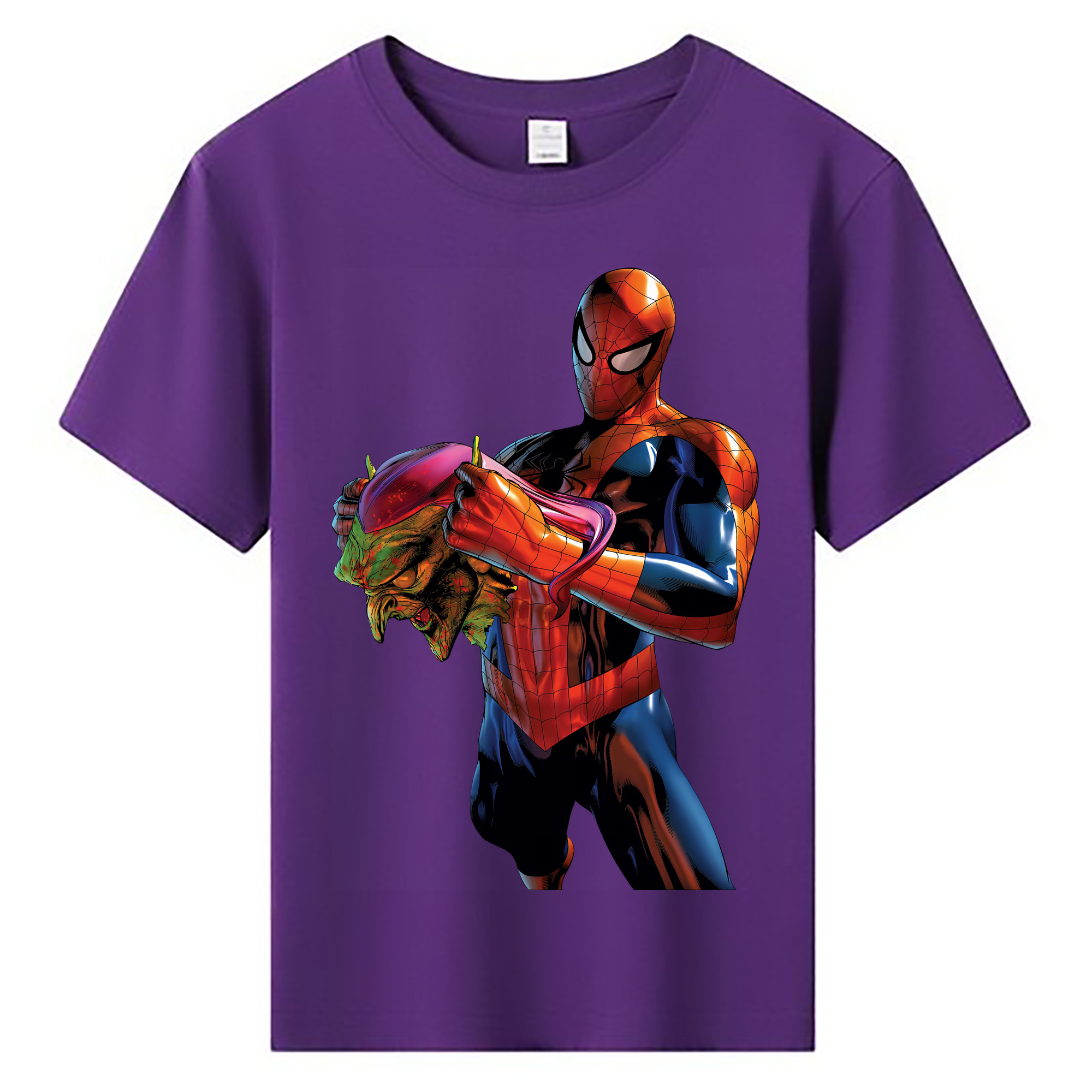 （画像用） Spider Man スパイダーマン 綿100％キッズTシャツ（フロントプリント）