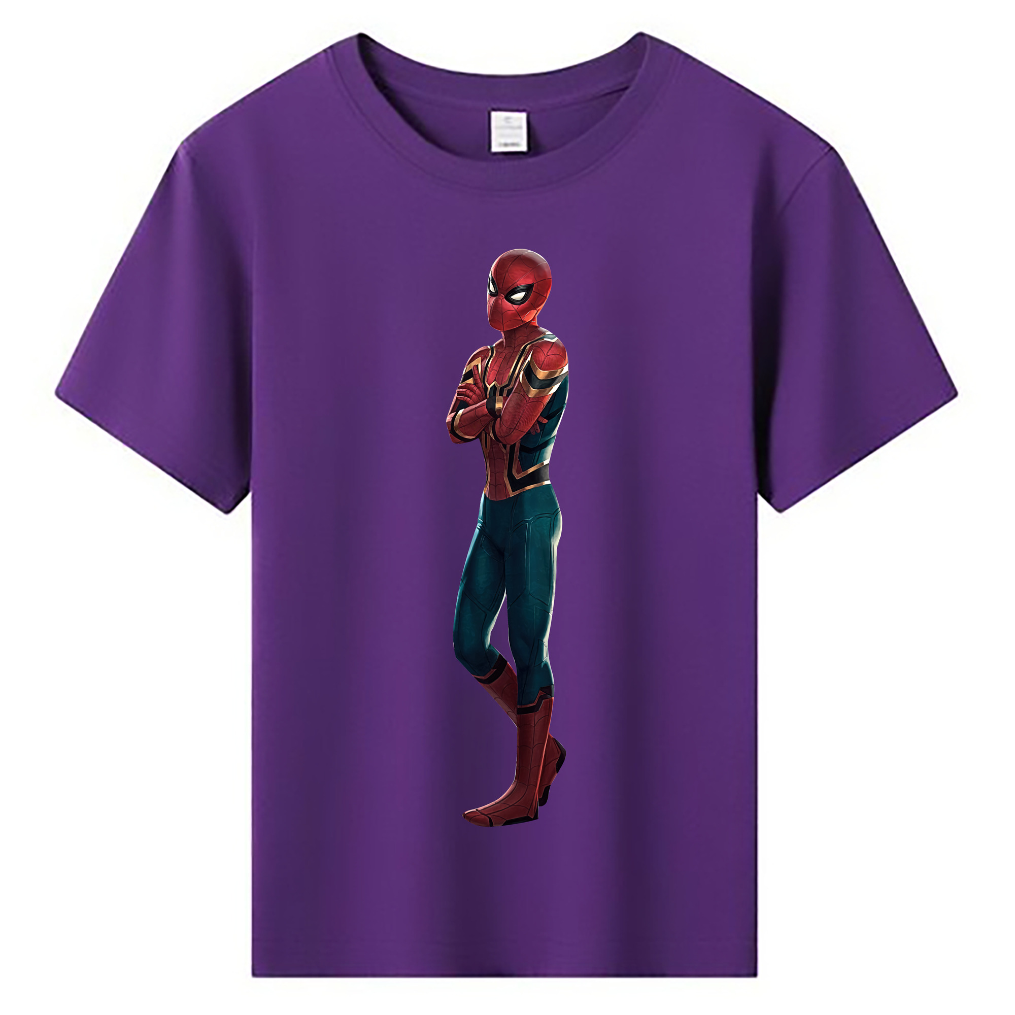 （画像用） Spider Man スパイダーマン 綿100％キッズTシャツ（フロントプリント）
