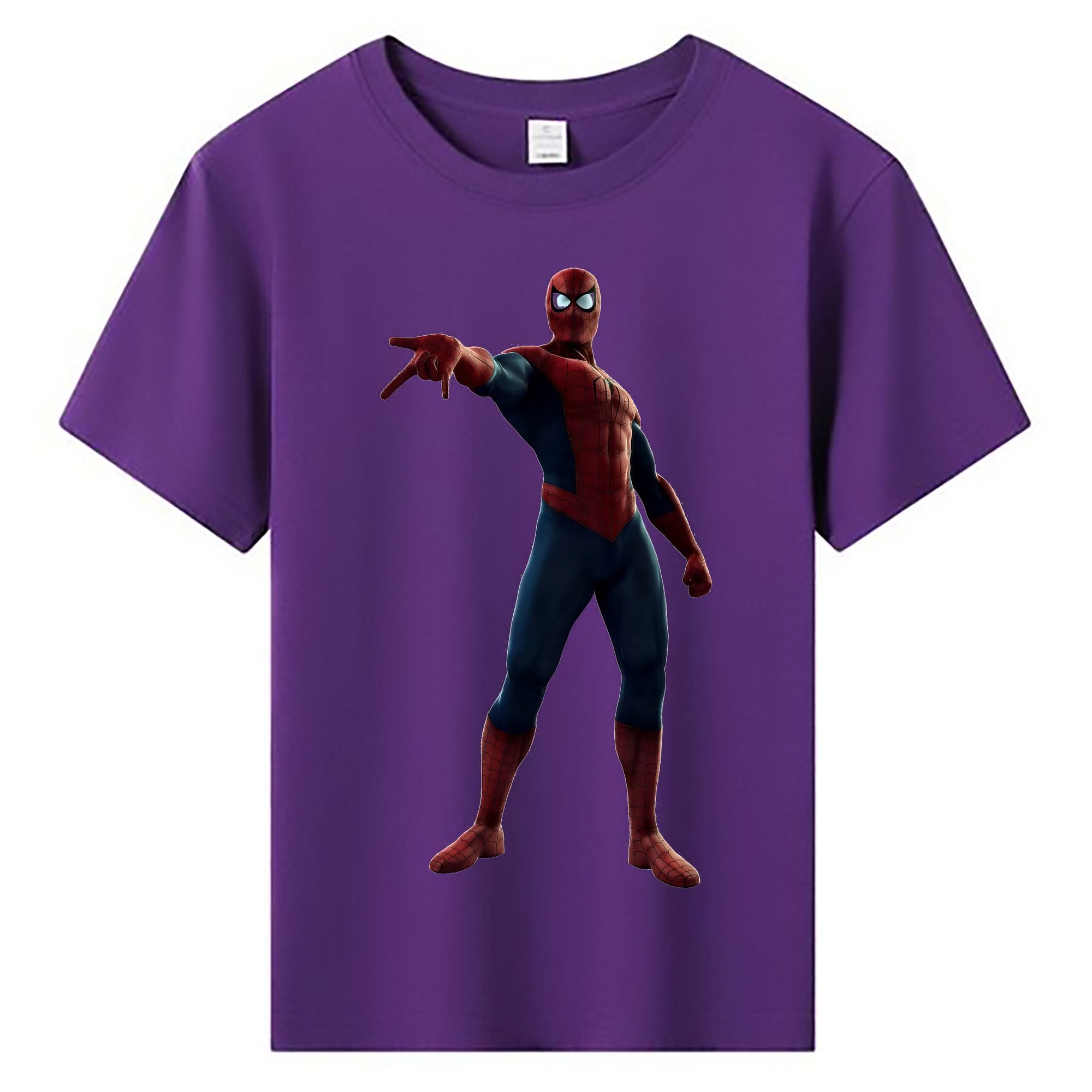 （画像用） Spider Man スパイダーマン 綿100％キッズTシャツ（フロントプリント）