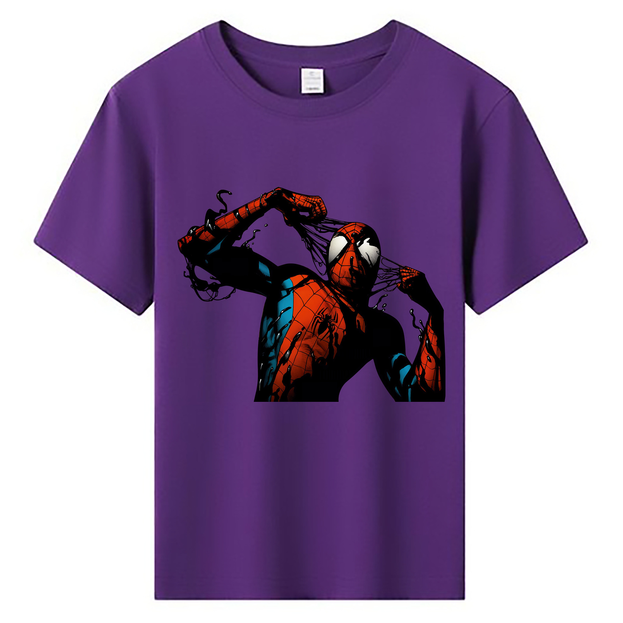 Spider Man スパイダーマン 綿100％キッズTシャツ（フロントプリント）