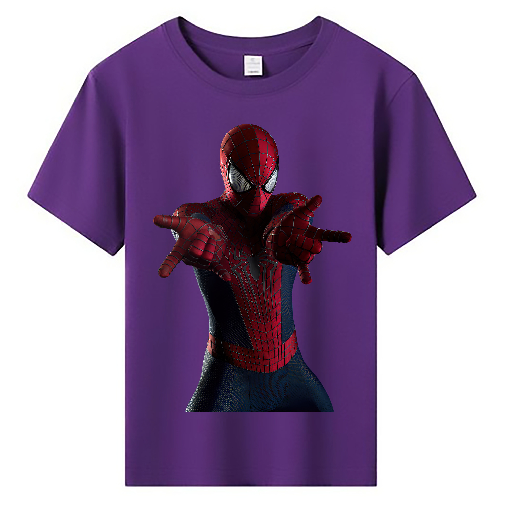 （画像用） Spider Man スパイダーマン 綿100％キッズTシャツ（フロントプリント）