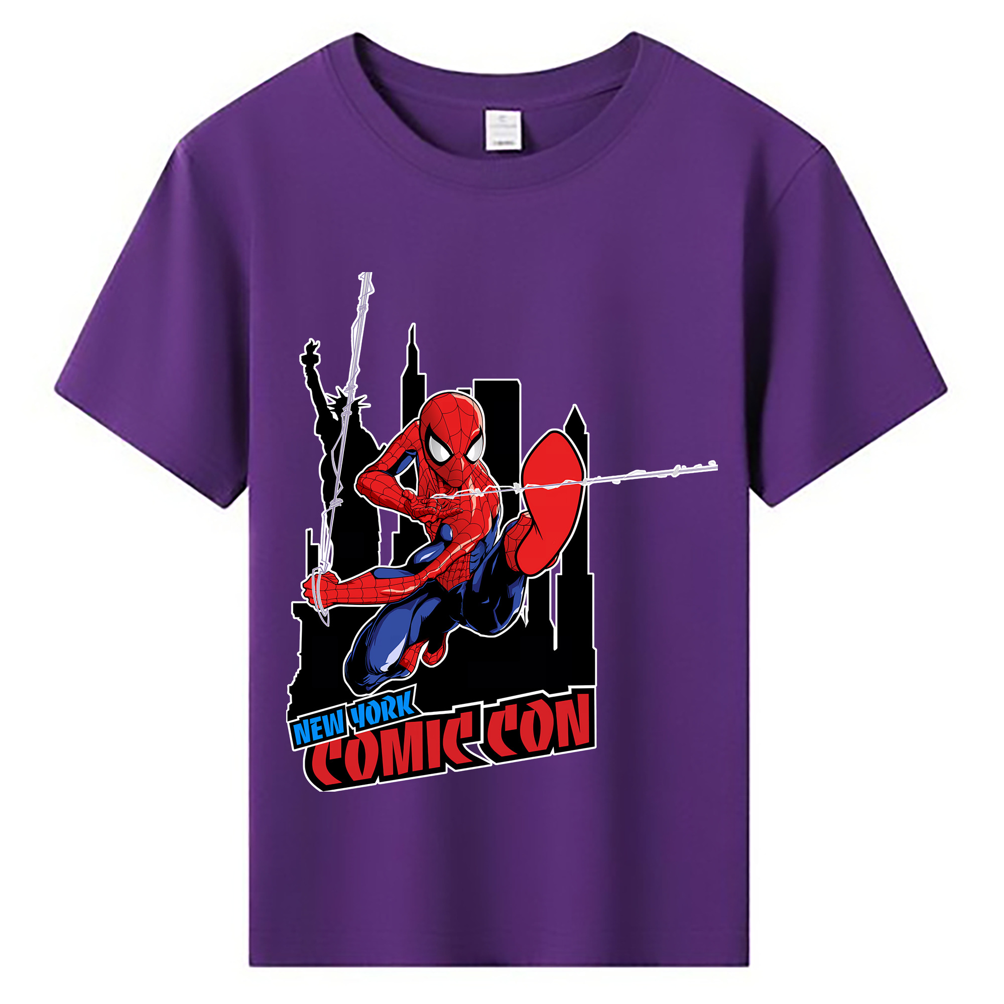 （画像用） Spider Man スパイダーマン 綿100％キッズTシャツ（フロントプリント）
