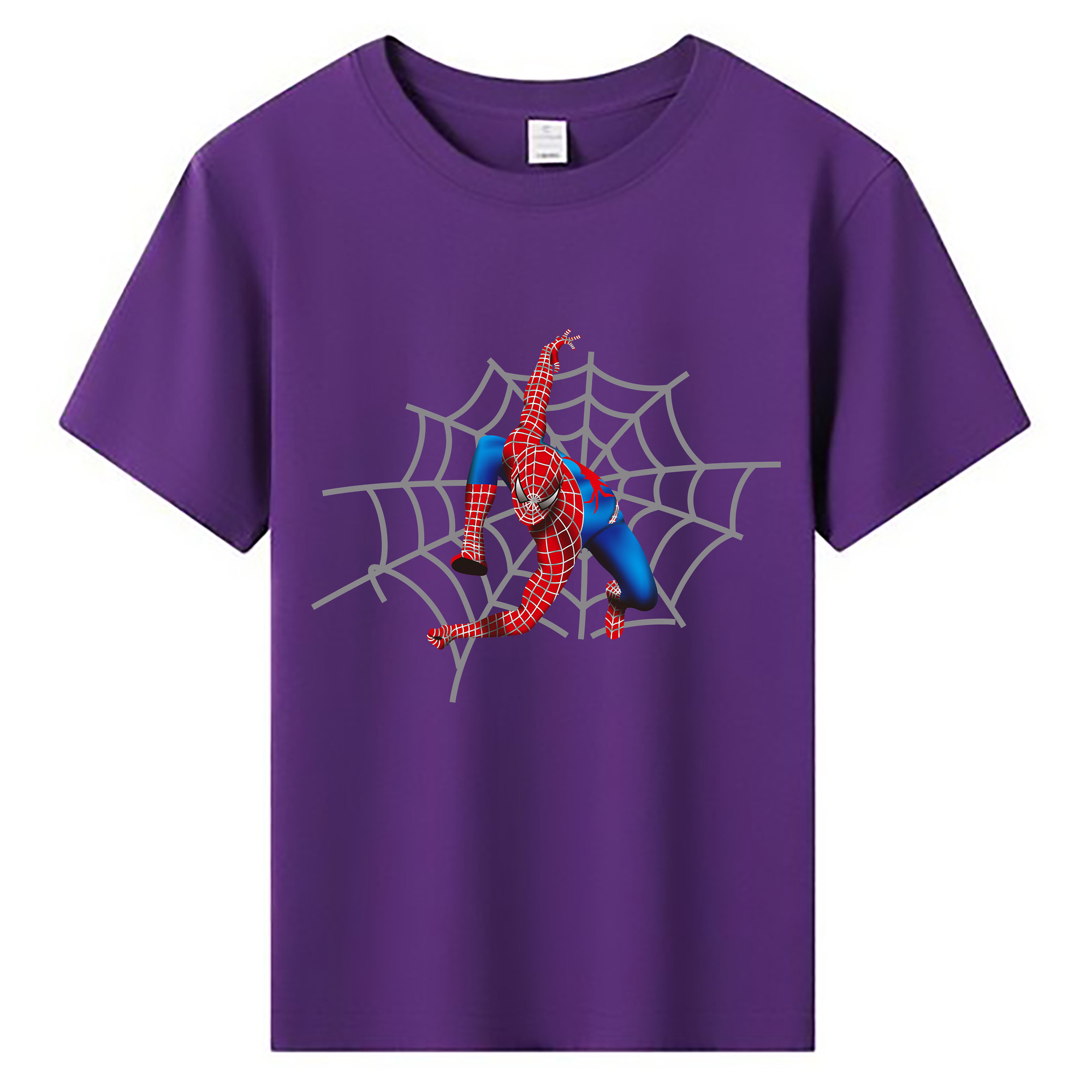 （画像用） Spider Man スパイダーマン 綿100％キッズTシャツ（フロントプリント）