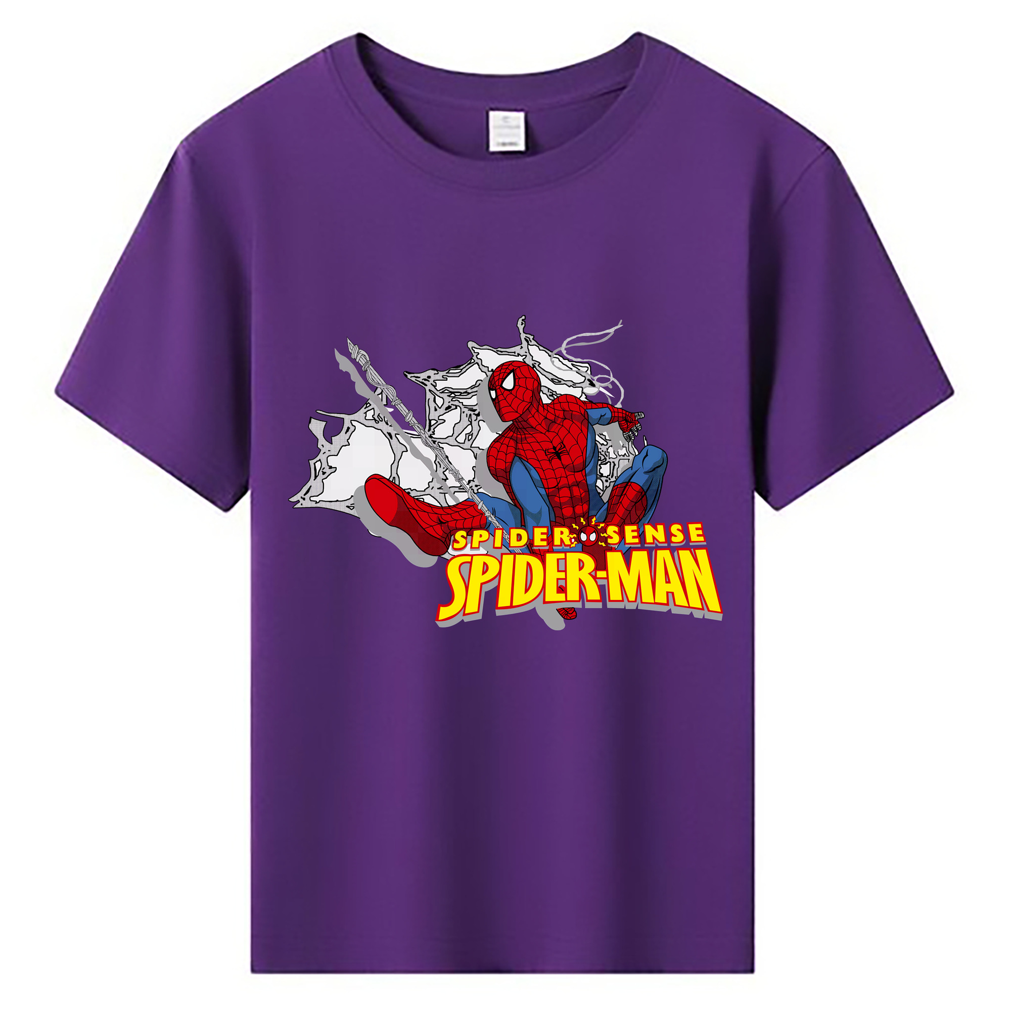 （画像用） Spider Man スパイダーマン 綿100％キッズTシャツ（フロントプリント）