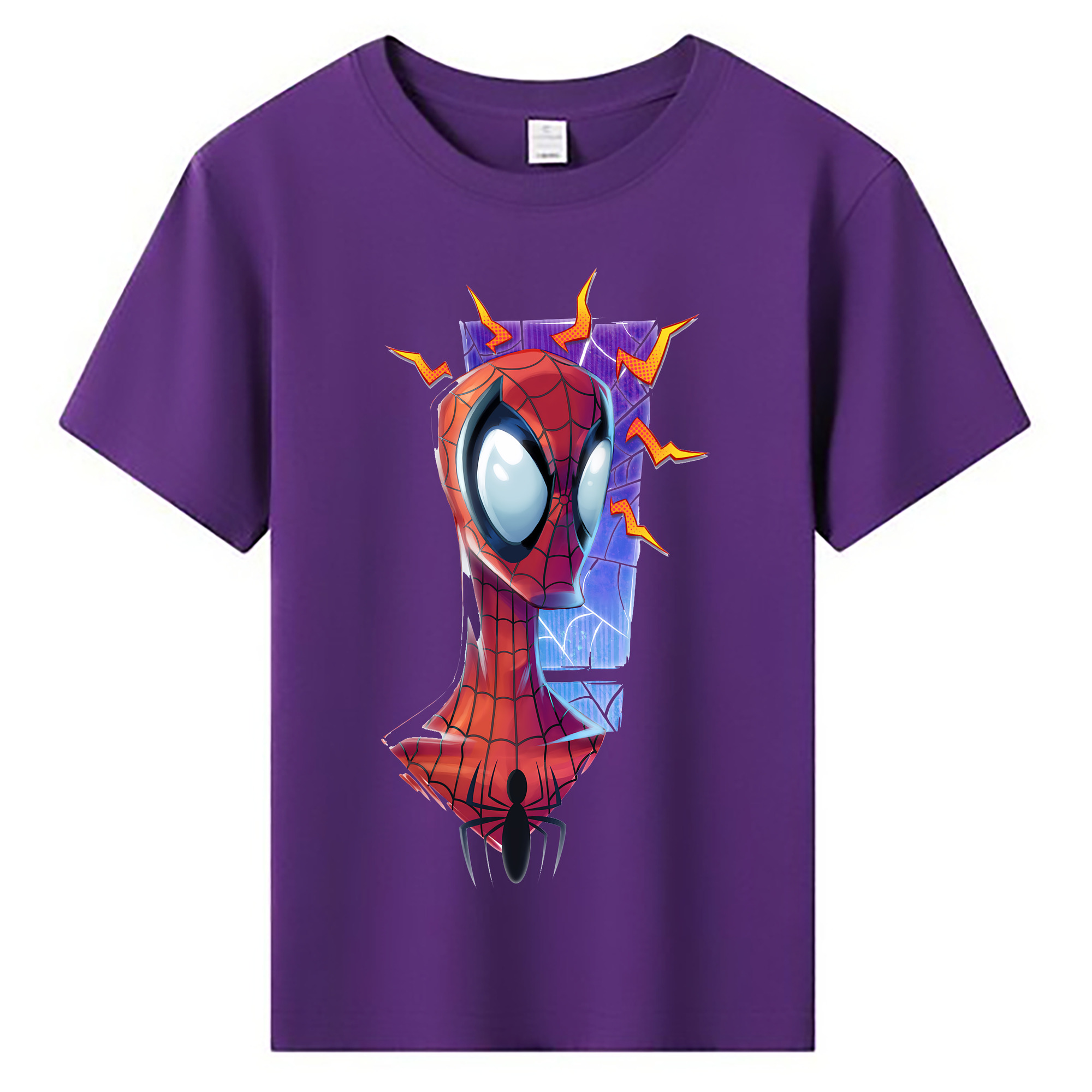 （画像用） Spider Man スパイダーマン 綿100％キッズTシャツ（フロントプリント）