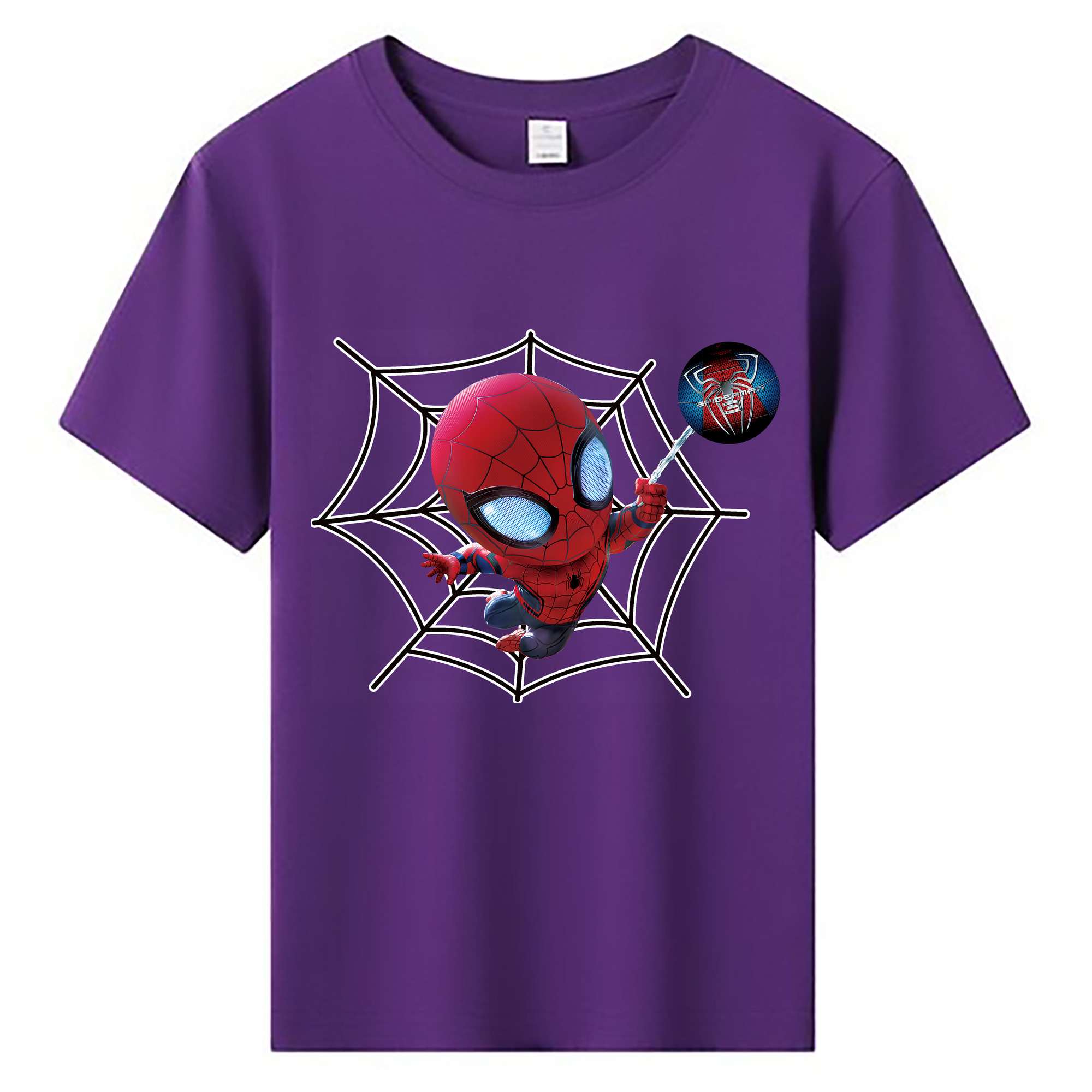 （画像用） Spider Man スパイダーマン 綿100％キッズTシャツ（フロントプリント）