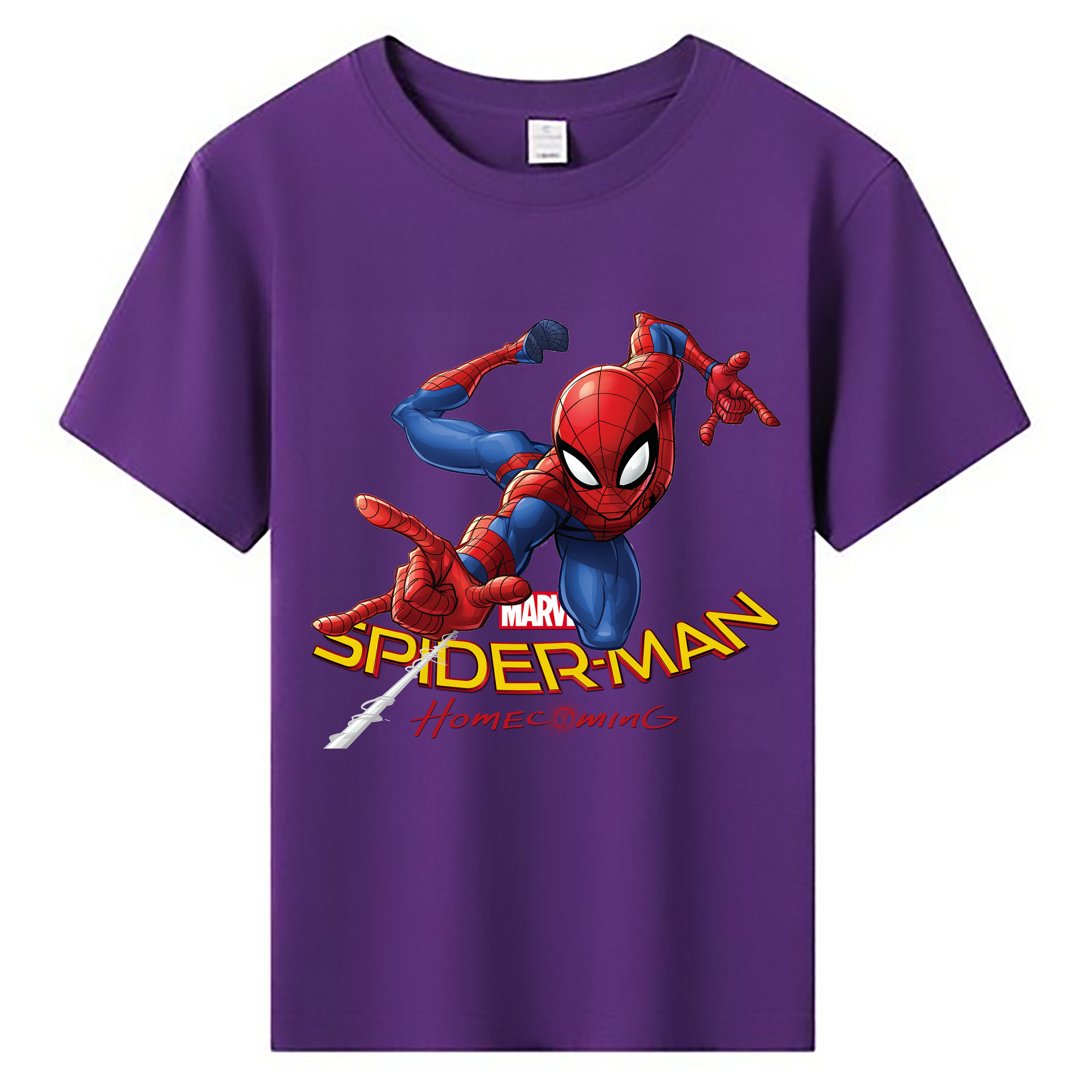 （画像用） Spider Man スパイダーマン 綿100％キッズTシャツ（フロントプリント）