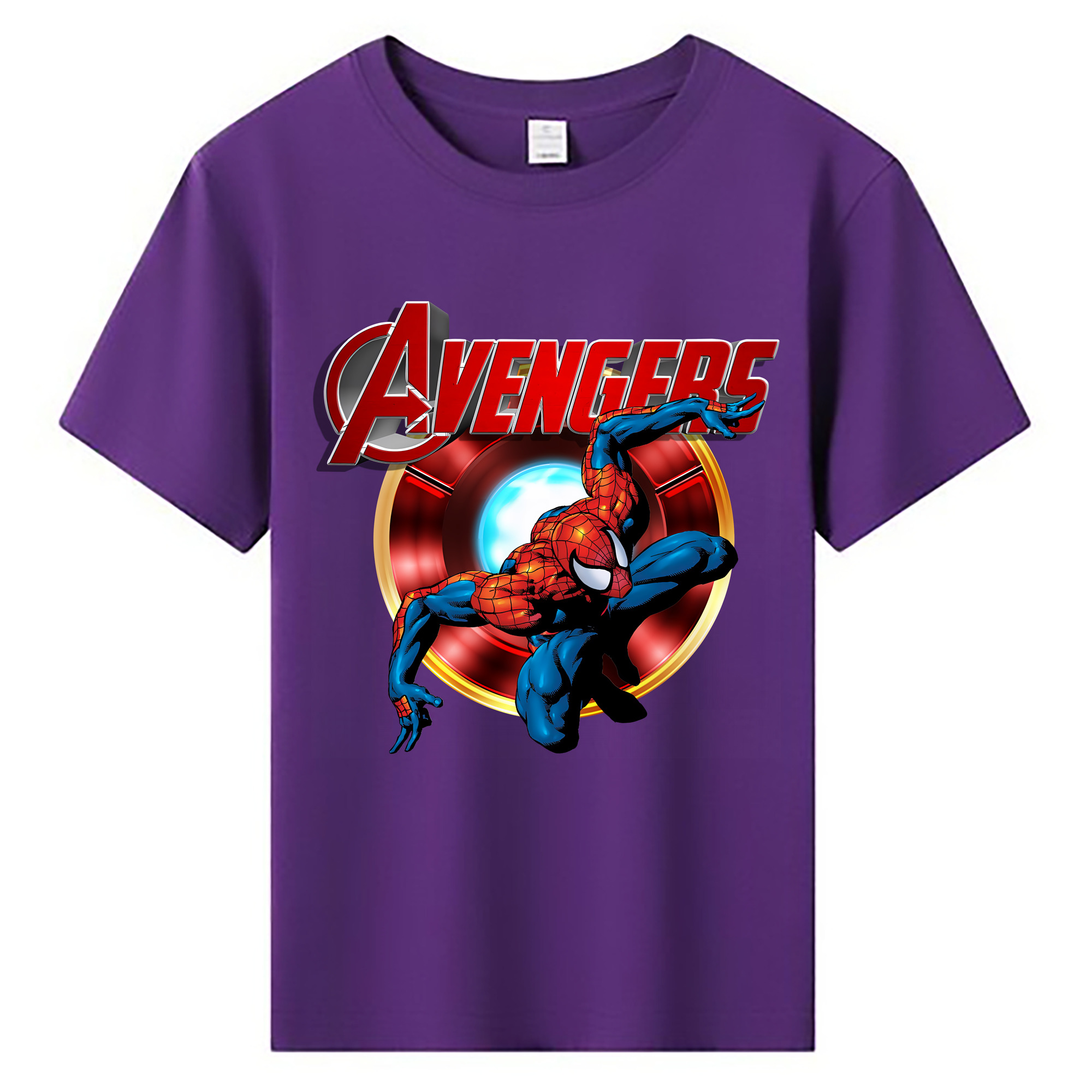（画像用） Spider Man スパイダーマン 綿100％キッズTシャツ（フロントプリント）