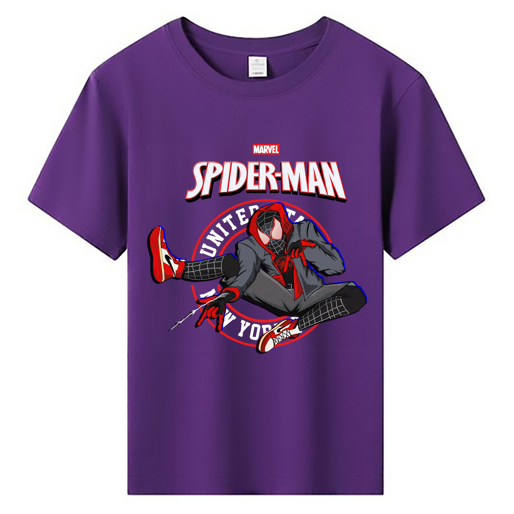 （画像用） Spider Man スパイダーマン 綿100％キッズTシャツ（フロントプリント）