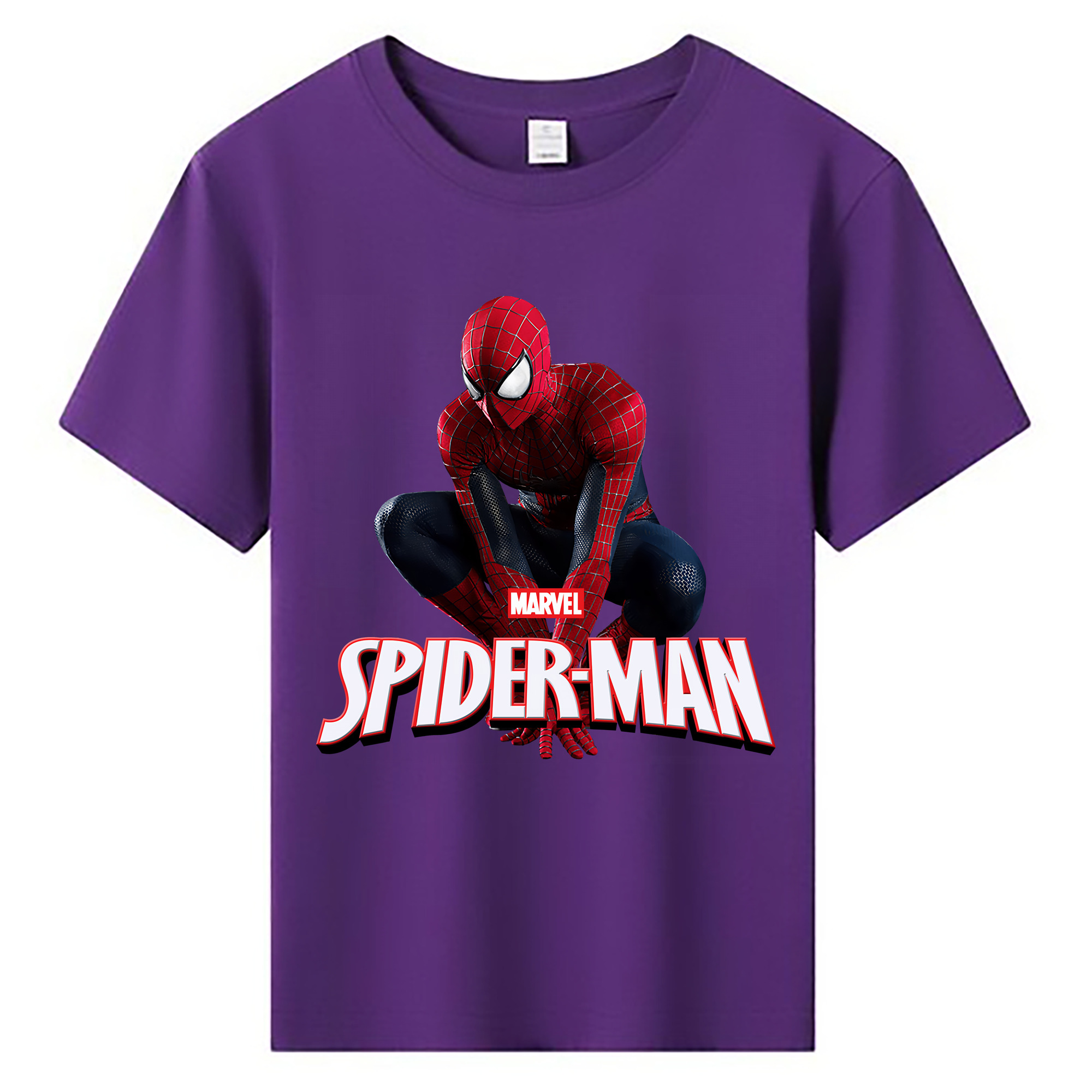 （画像用） Spider Man スパイダーマン 綿100％キッズTシャツ（フロントプリント）