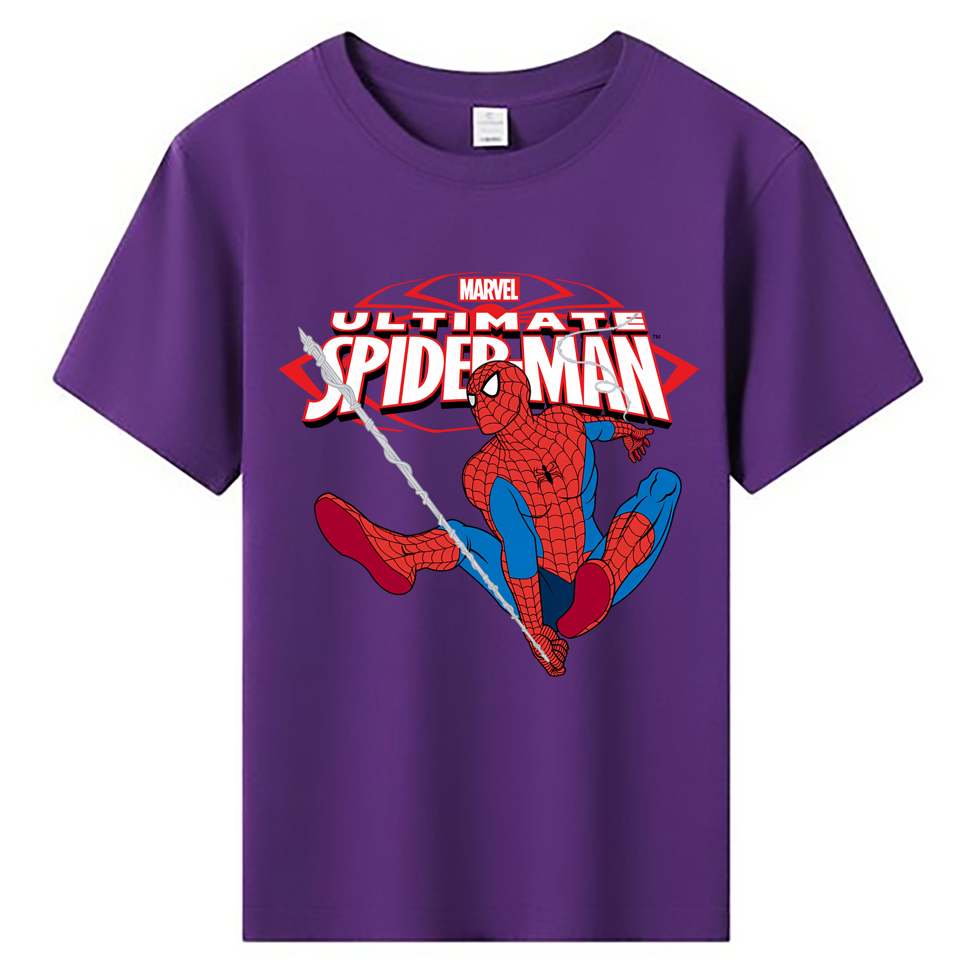 （画像用） Spider Man スパイダーマン 綿100％キッズTシャツ（フロントプリント）