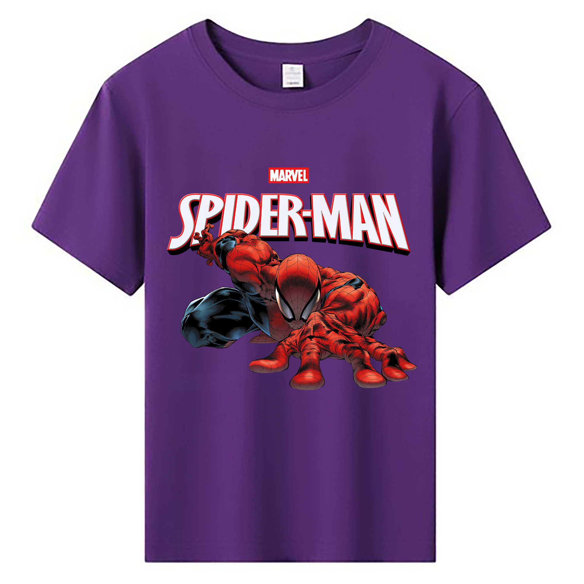 （画像用） Spider Man スパイダーマン 綿100％キッズTシャツ（フロントプリント）