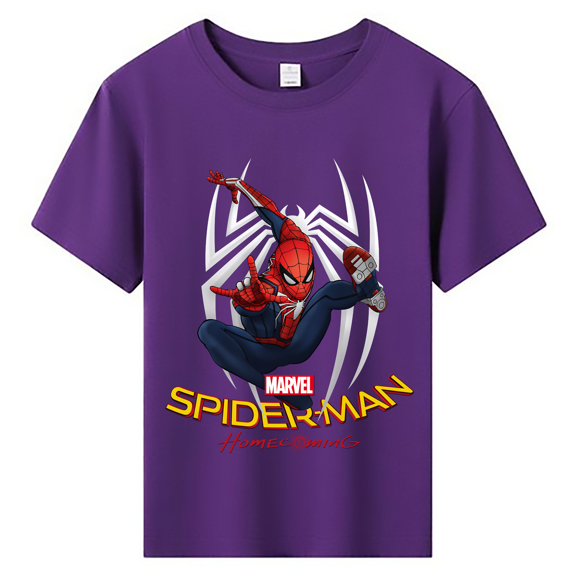 （画像用） Spider Man スパイダーマン 綿100％キッズTシャツ（フロントプリント）