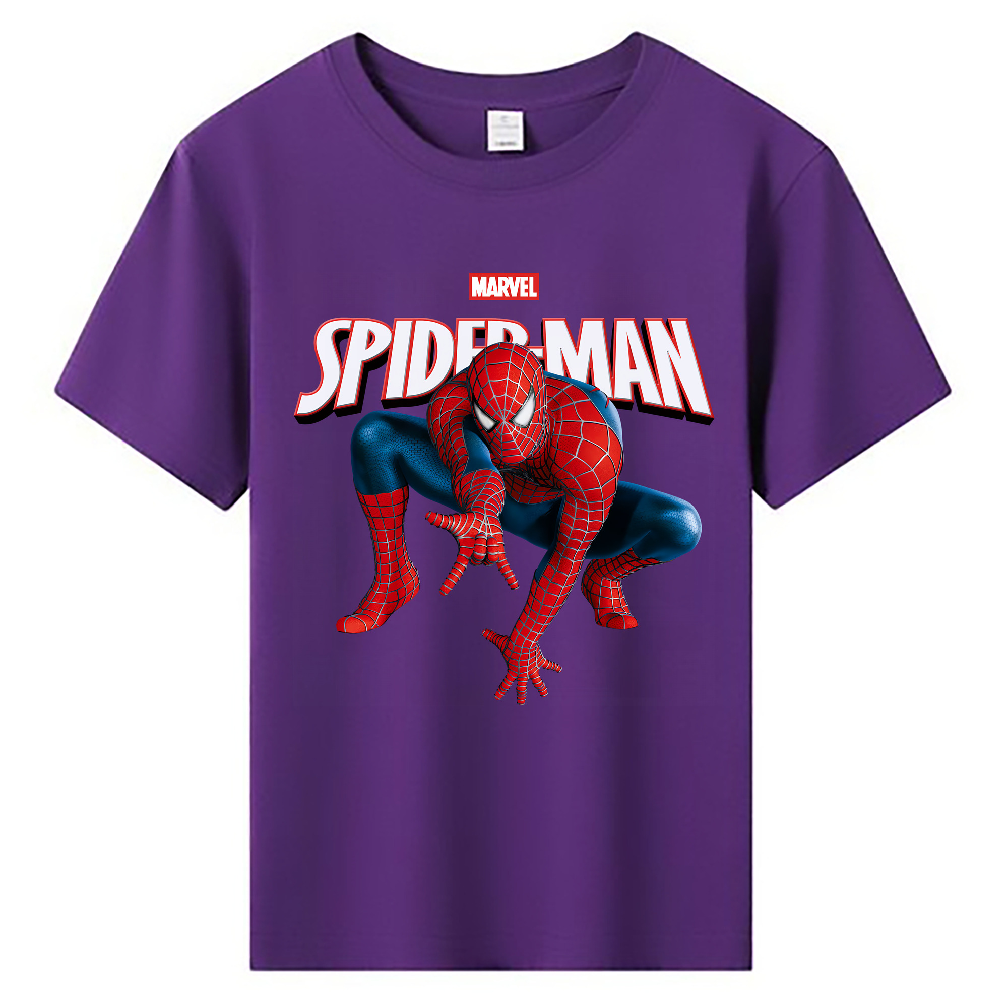 （画像用） Spider Man スパイダーマン 綿100％キッズTシャツ（フロントプリント）