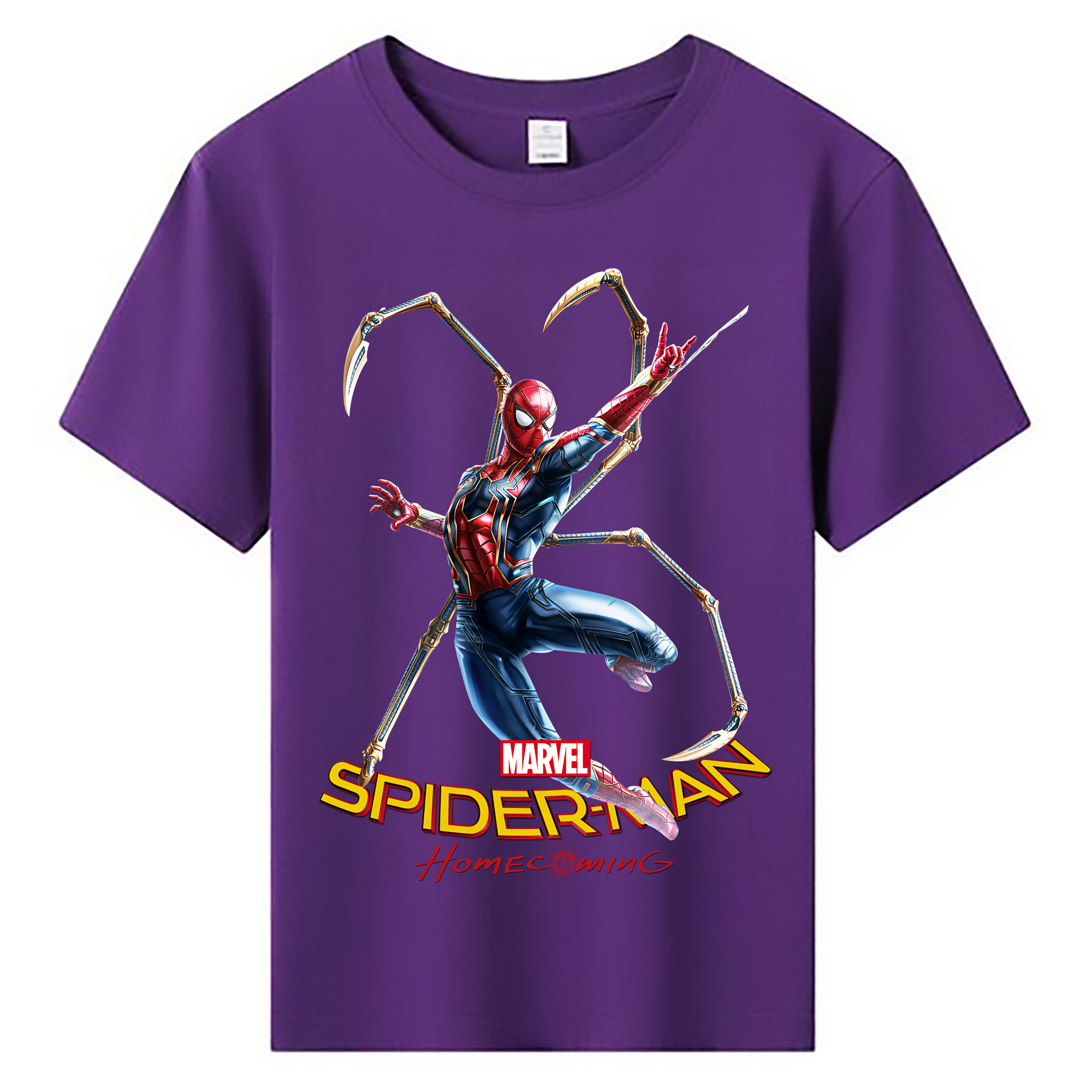 （画像用） Spider Man スパイダーマン 綿100％キッズTシャツ（フロントプリント）