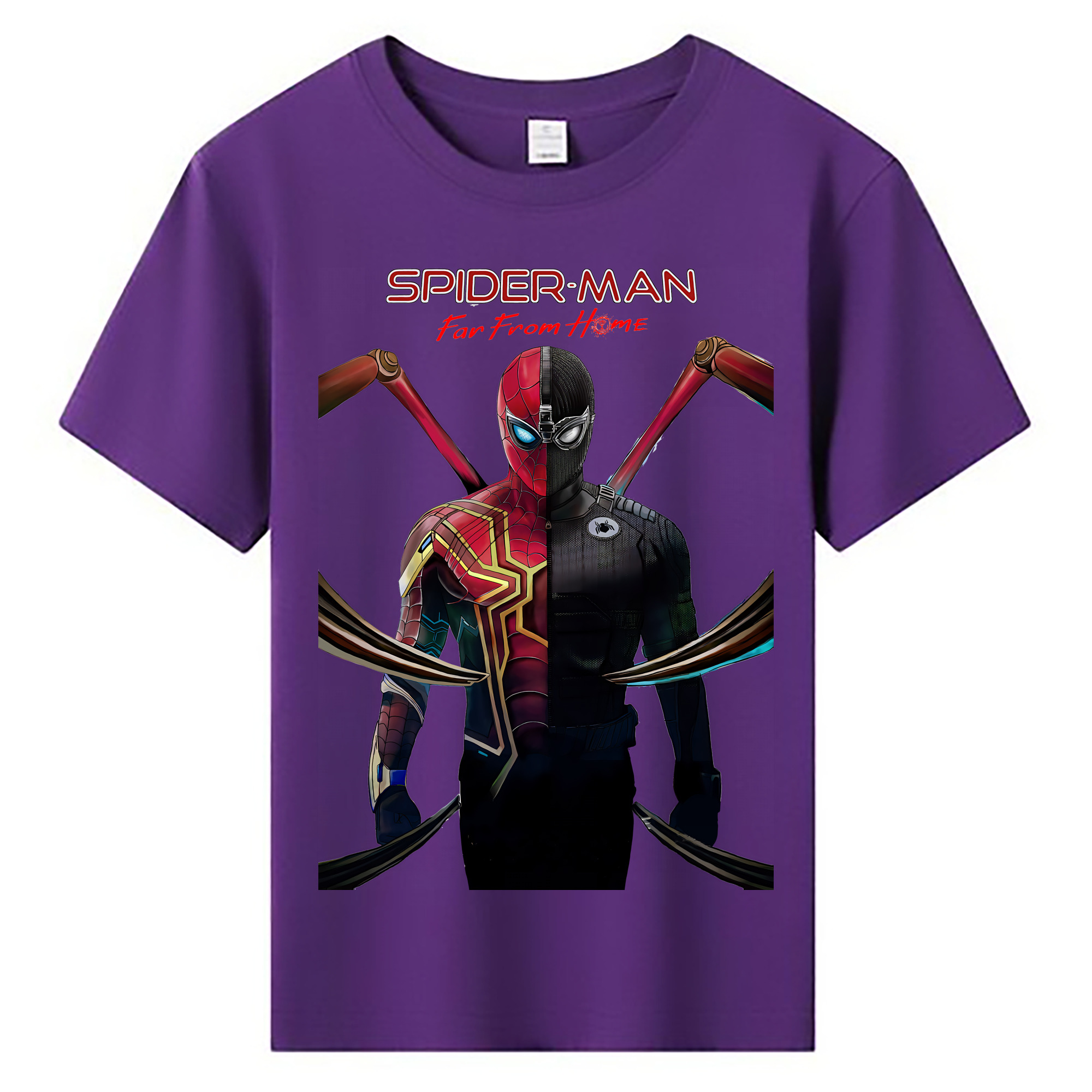 （画像用） Spider Man スパイダーマン 綿100％キッズTシャツ（フロントプリント）
