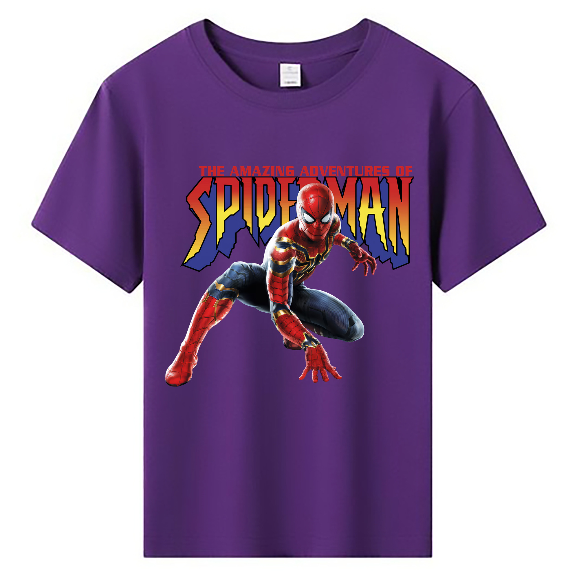 （画像用） Spider Man スパイダーマン 綿100％キッズTシャツ（フロントプリント）