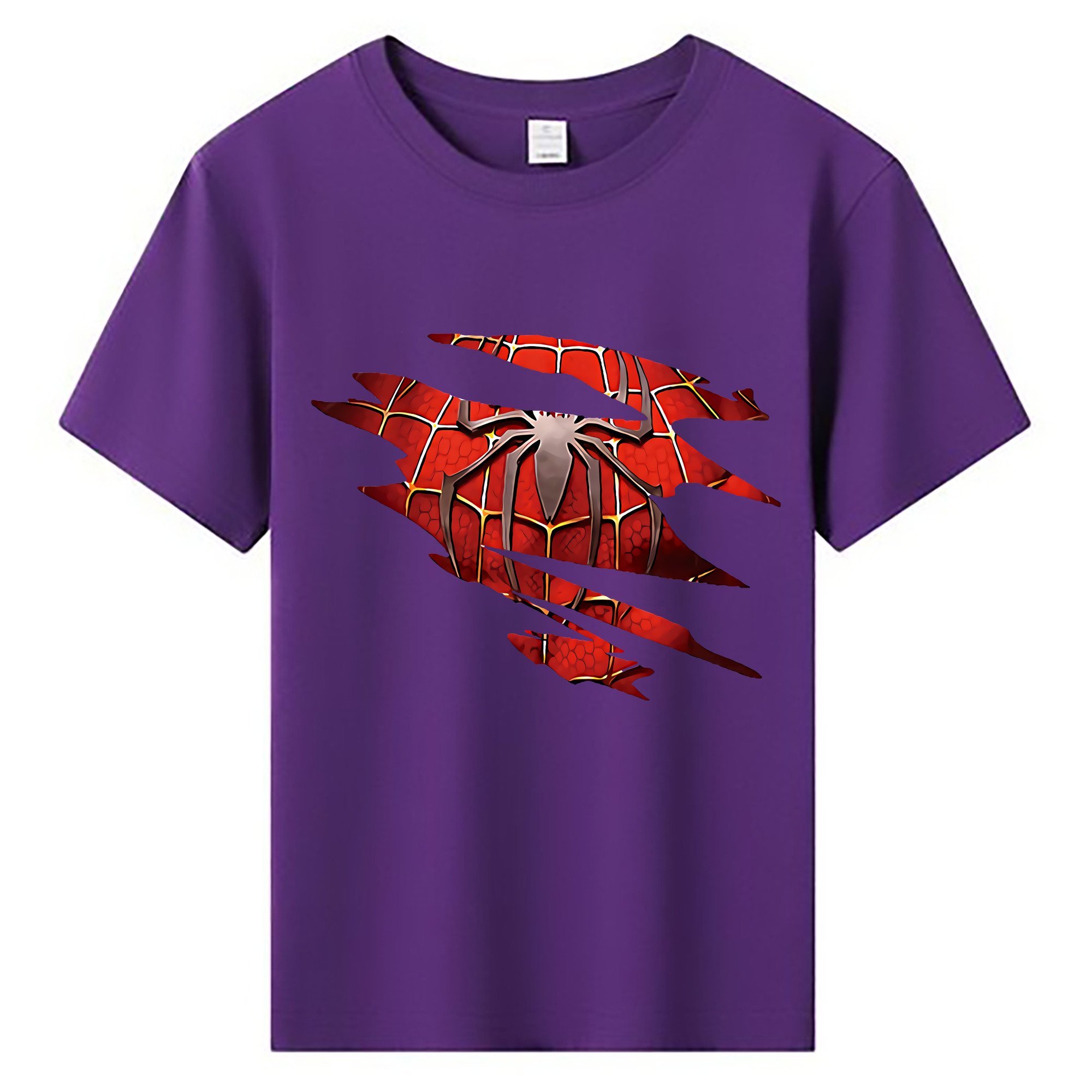 （画像用） Spider Man スパイダーマン 綿100％キッズTシャツ（フロントプリント）