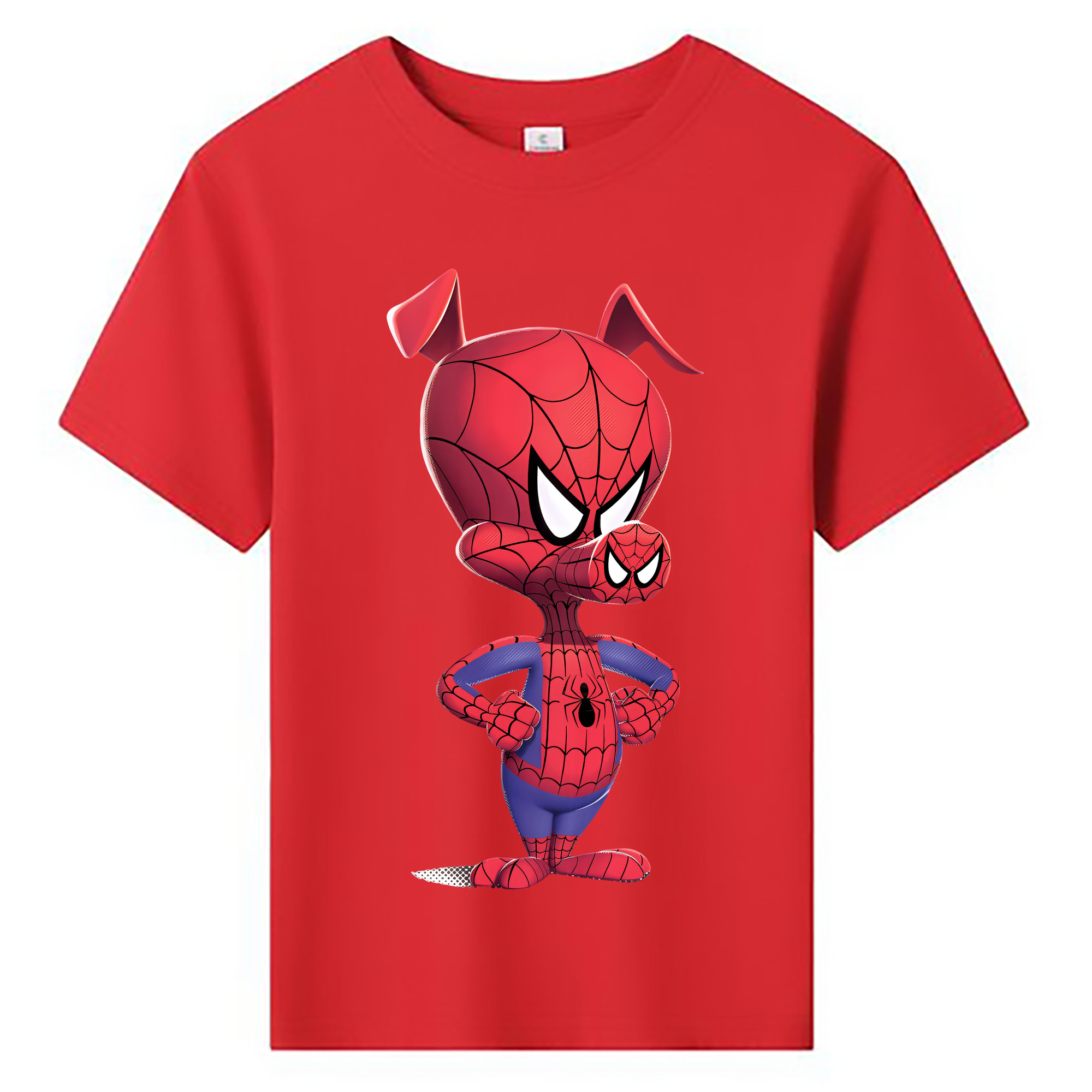 （画像用） Spider Man スパイダーマン 綿100％キッズTシャツ（フロントプリント）
