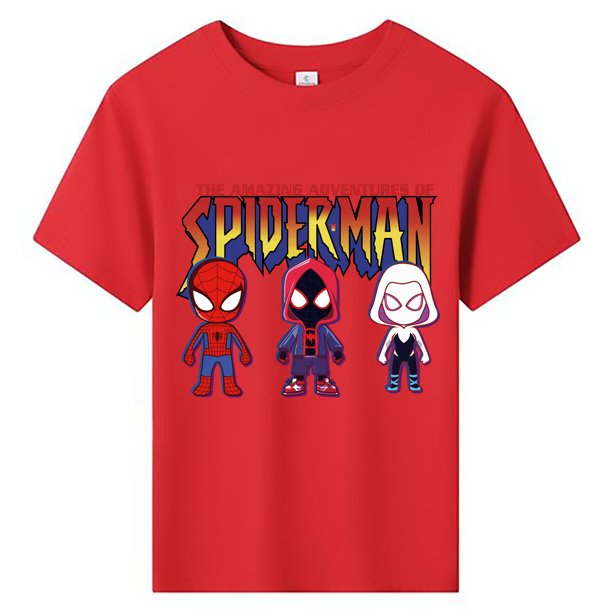 （画像用） Spider Man スパイダーマン 綿100％キッズTシャツ（フロントプリント）