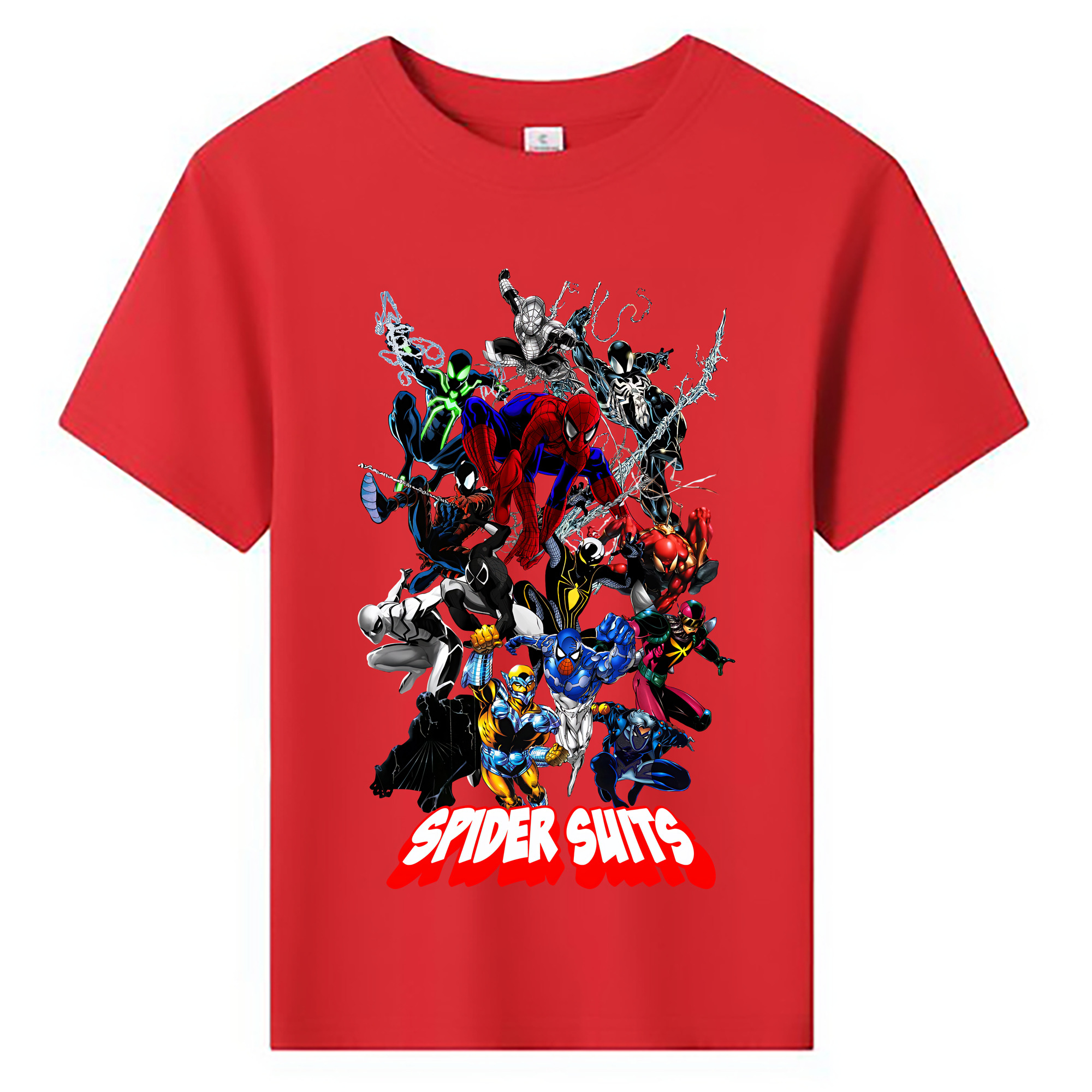 （画像用） Spider Man スパイダーマン 綿100％キッズTシャツ（フロントプリント）