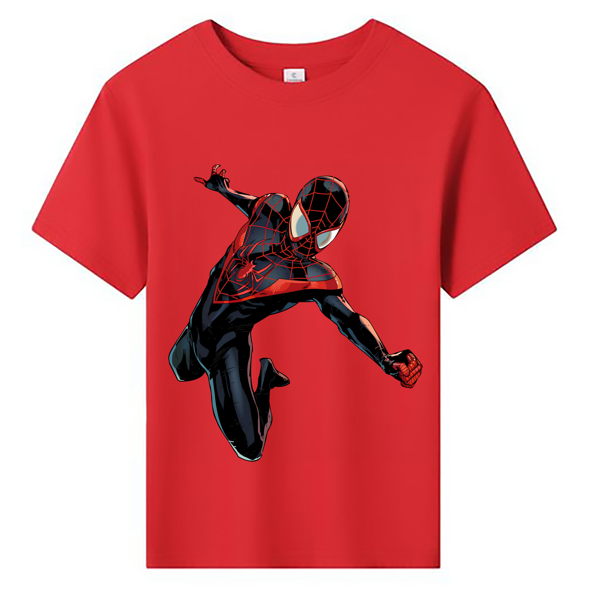 （画像用） Spider Man スパイダーマン 綿100％キッズTシャツ（フロントプリント）