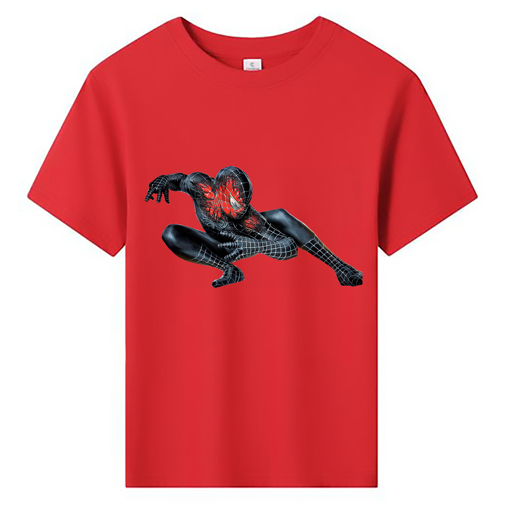 （画像用） Spider Man スパイダーマン 綿100％キッズTシャツ（フロントプリント）