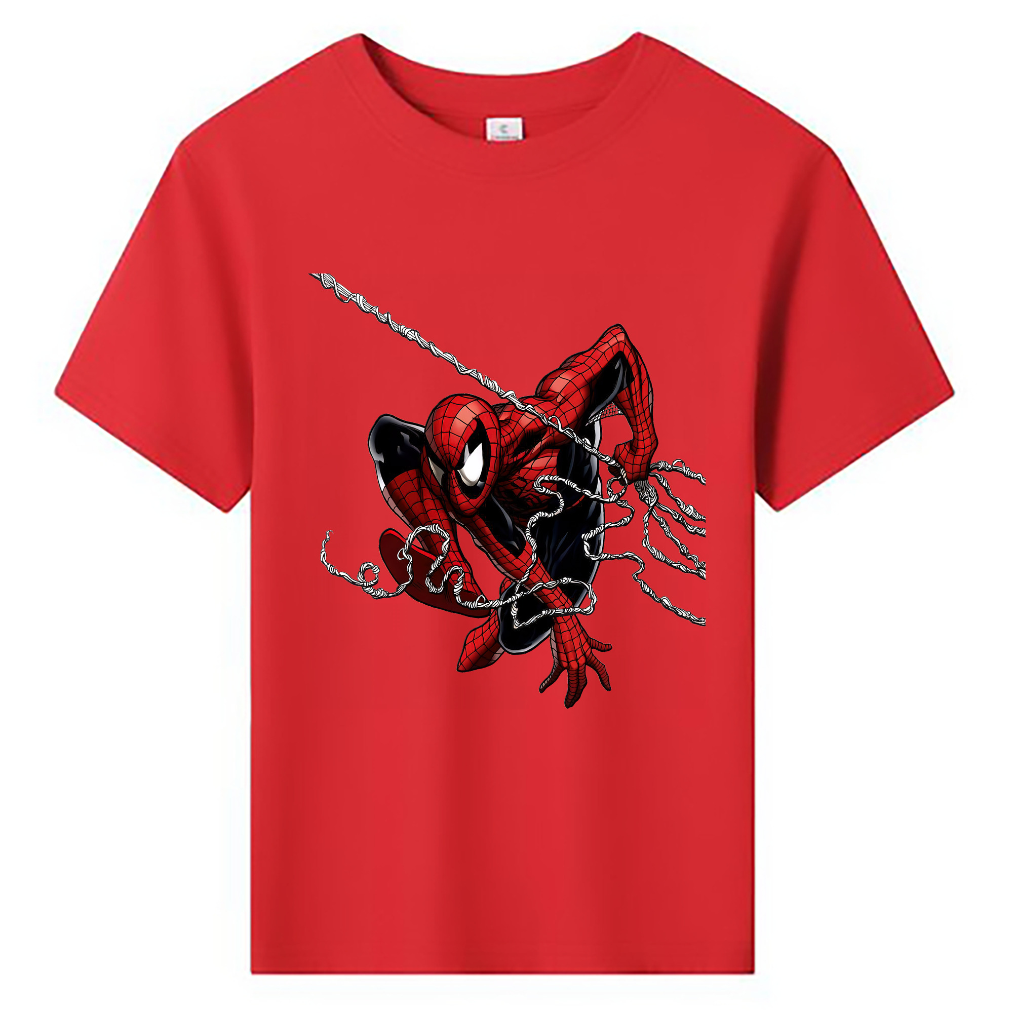 （画像用） Spider Man スパイダーマン 綿100％キッズTシャツ（フロントプリント）