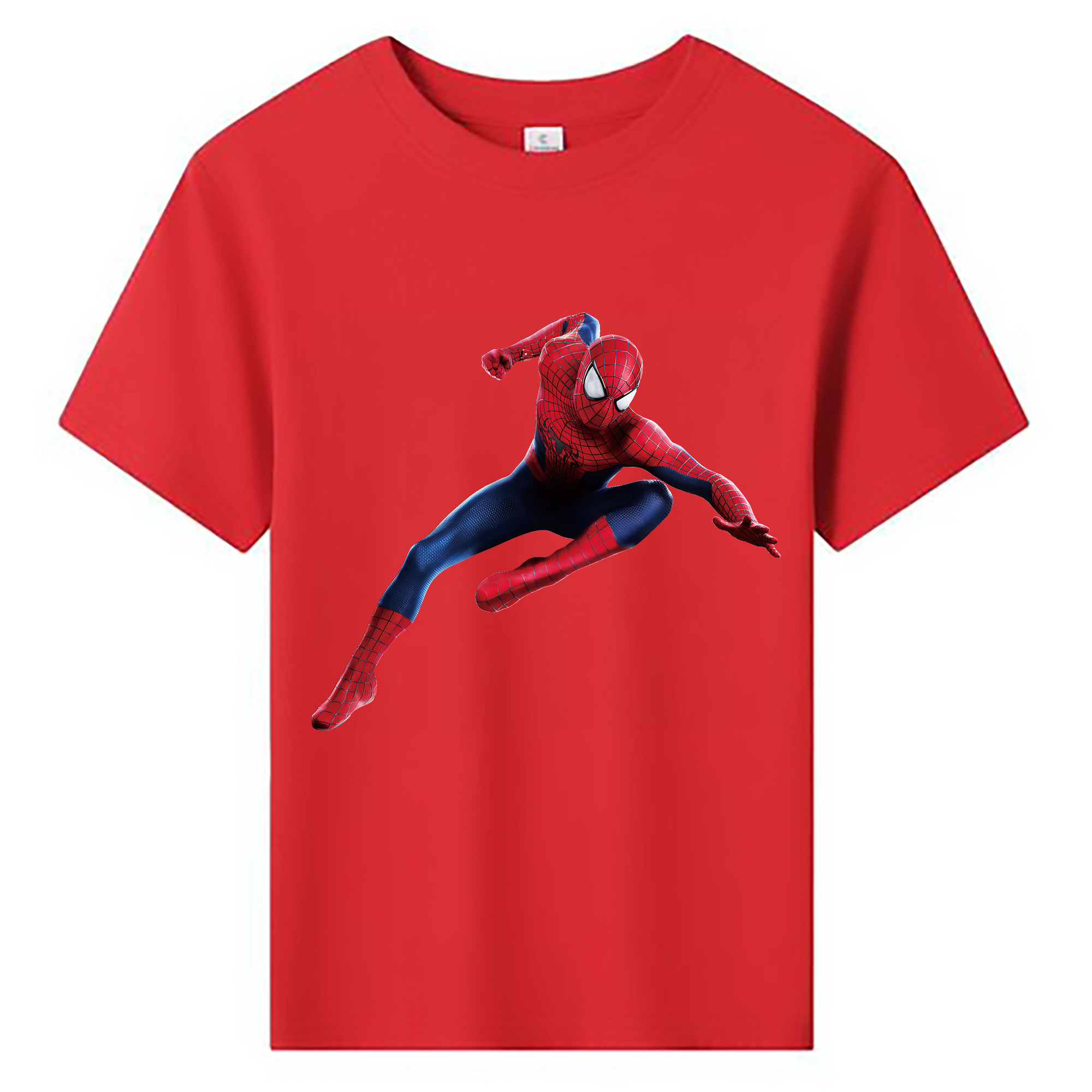 （画像用） Spider Man スパイダーマン 綿100％キッズTシャツ（フロントプリント）