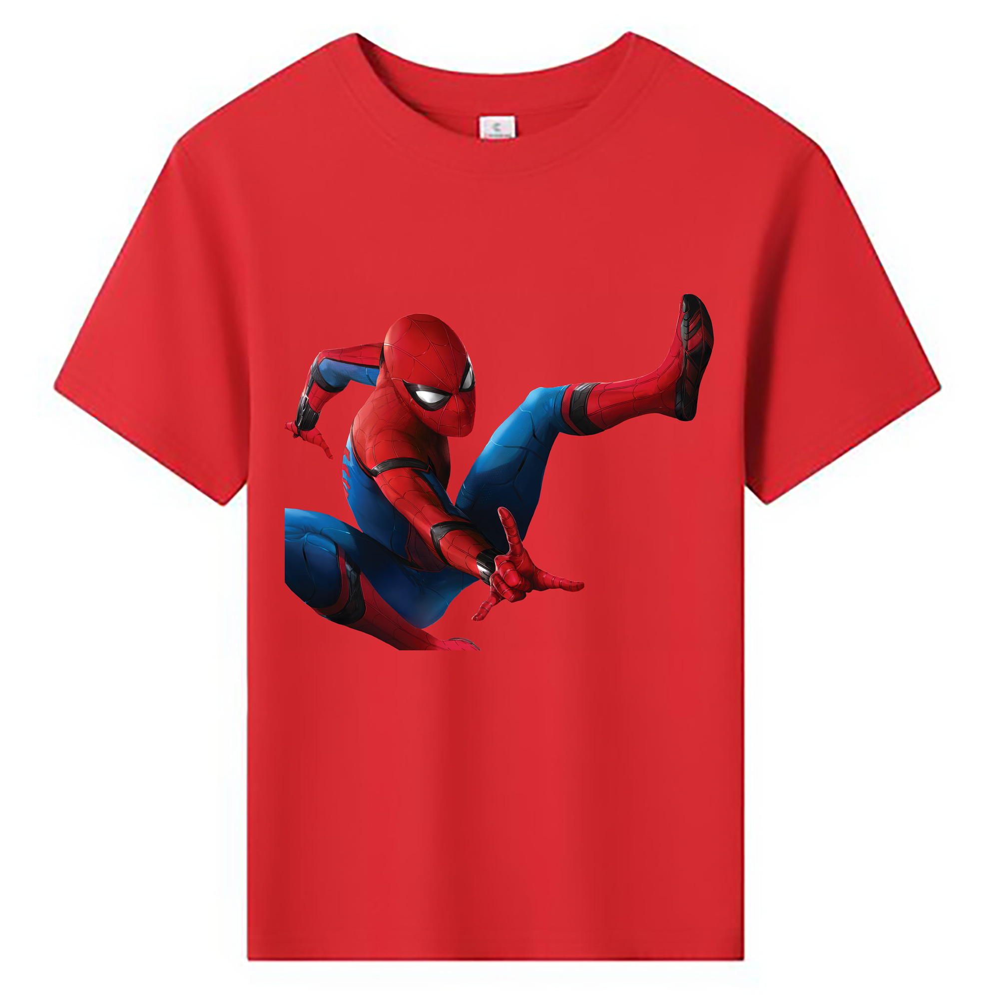 （画像用） Spider Man スパイダーマン 綿100％キッズTシャツ（フロントプリント）