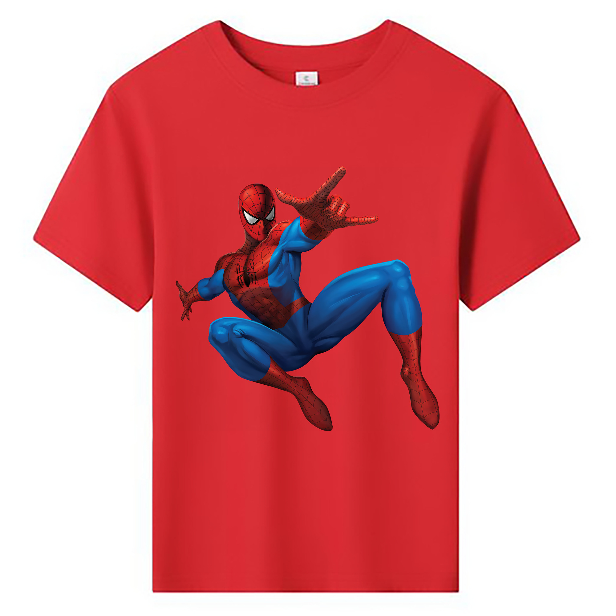 （画像用） Spider Man スパイダーマン 綿100％キッズTシャツ（フロントプリント）