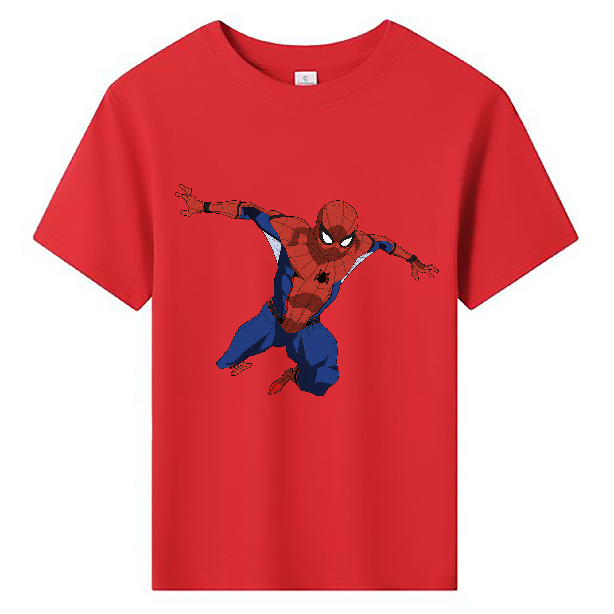 （画像用） Spider Man スパイダーマン 綿100％キッズTシャツ（フロントプリント）