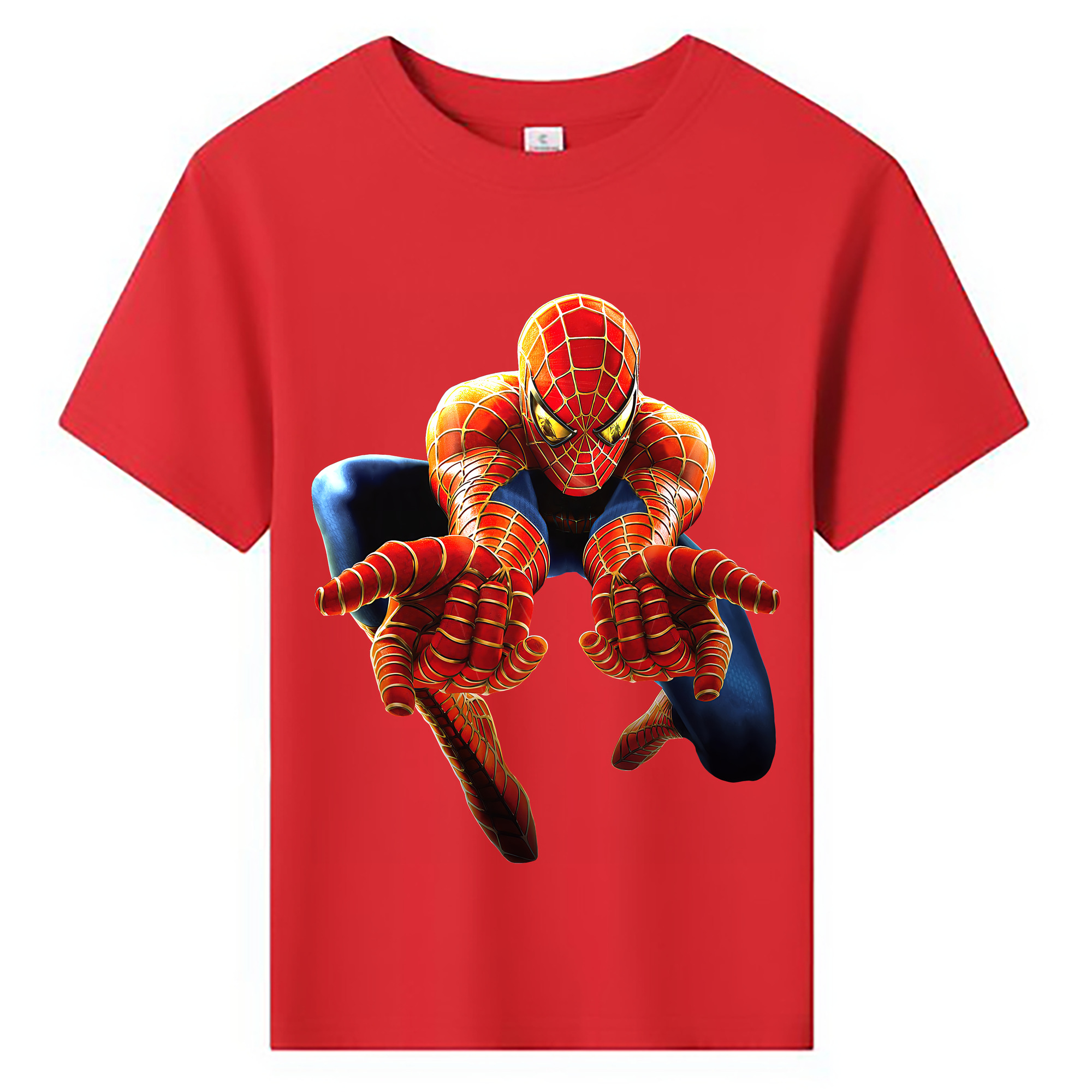（画像用） Spider Man スパイダーマン 綿100％キッズTシャツ（フロントプリント）