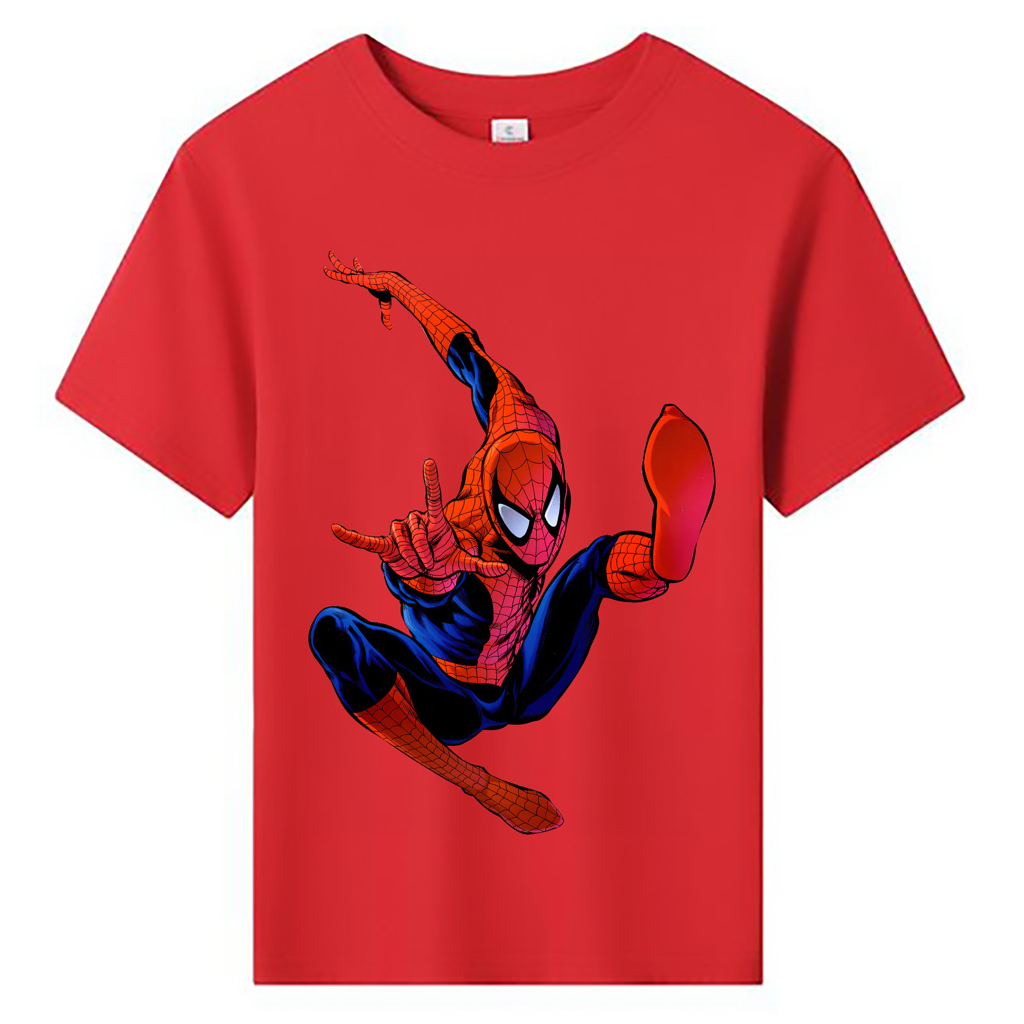 （画像用） Spider Man スパイダーマン 綿100％キッズTシャツ（フロントプリント）