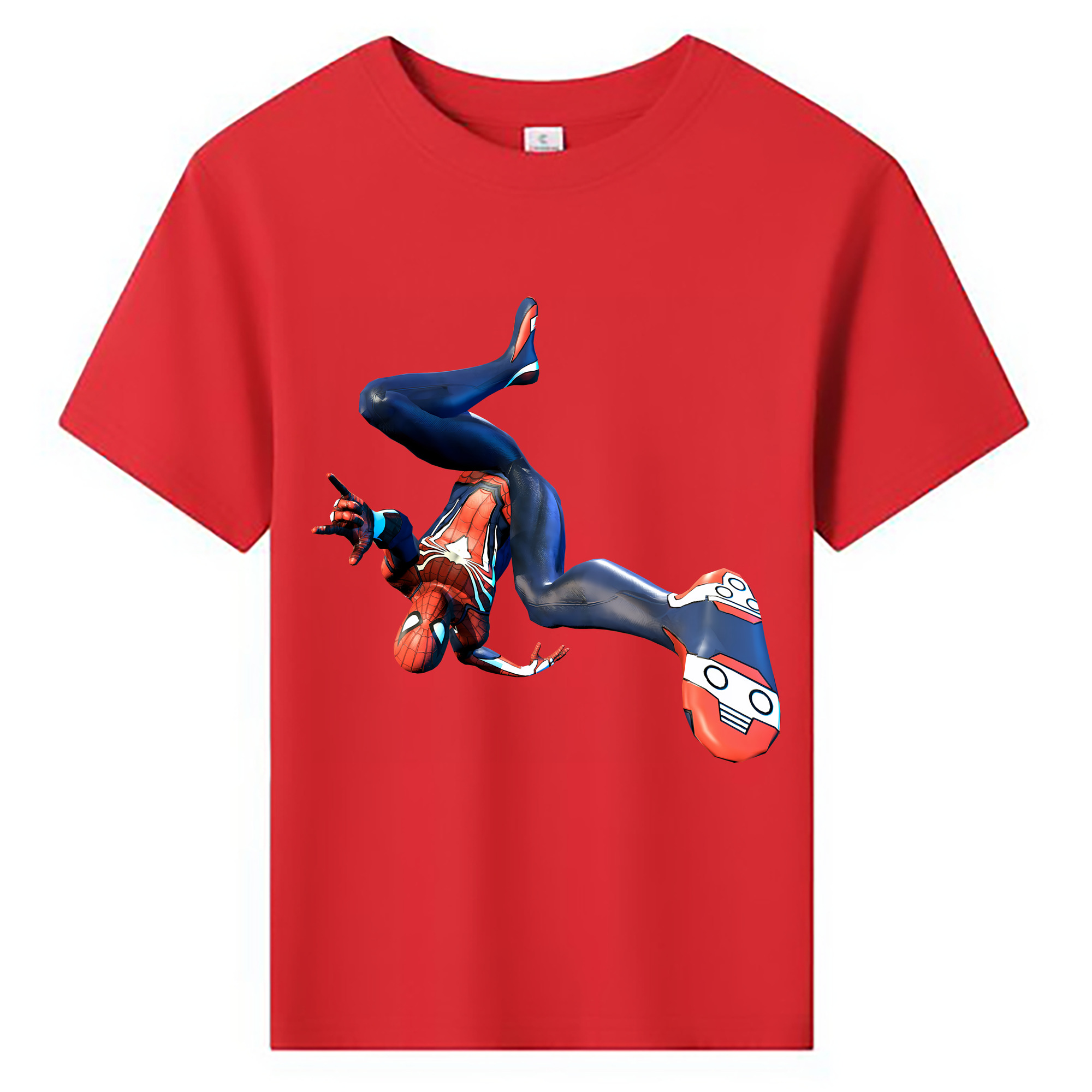 （画像用） Spider Man スパイダーマン 綿100％キッズTシャツ（フロントプリント）