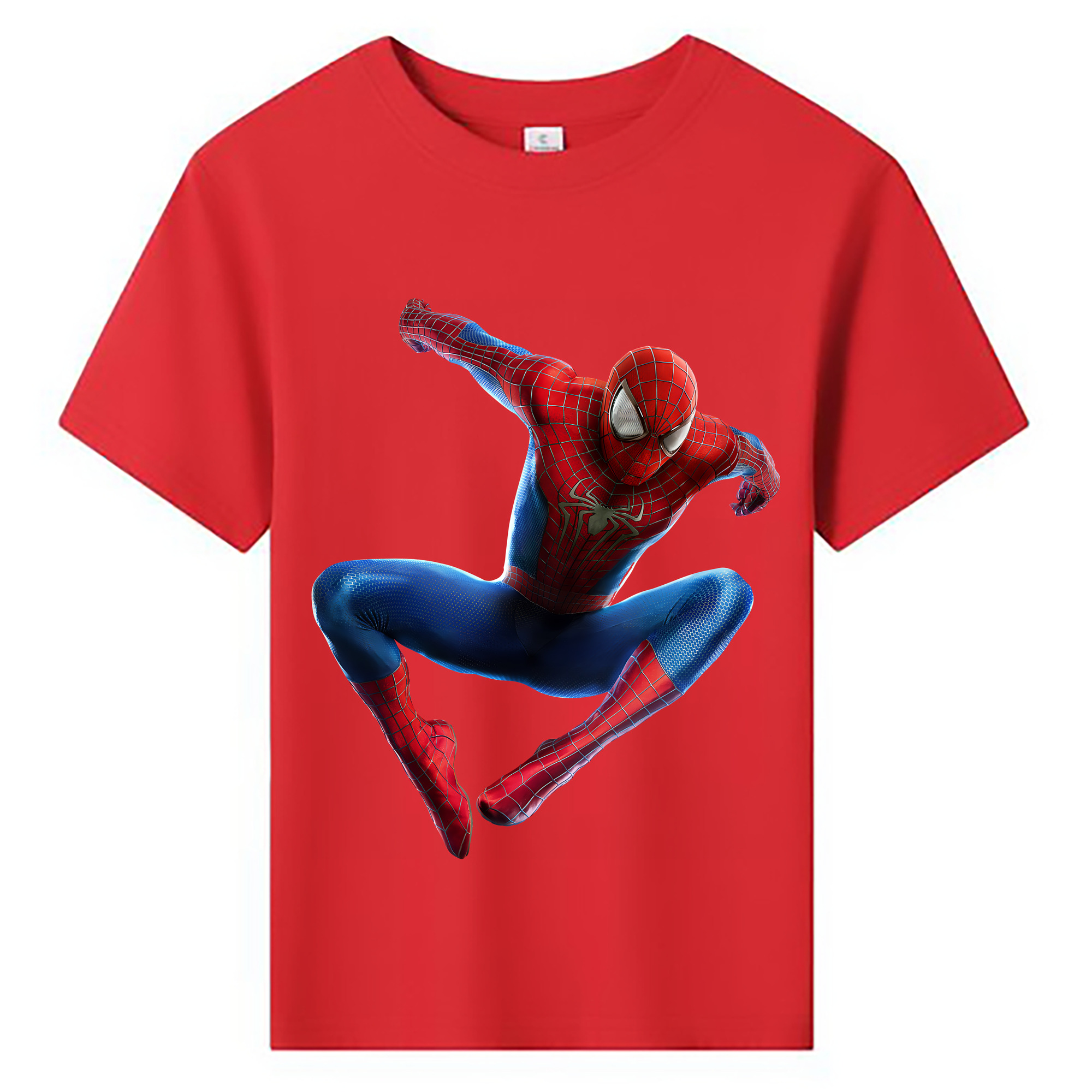 （画像用） Spider Man スパイダーマン 綿100％キッズTシャツ（フロントプリント）