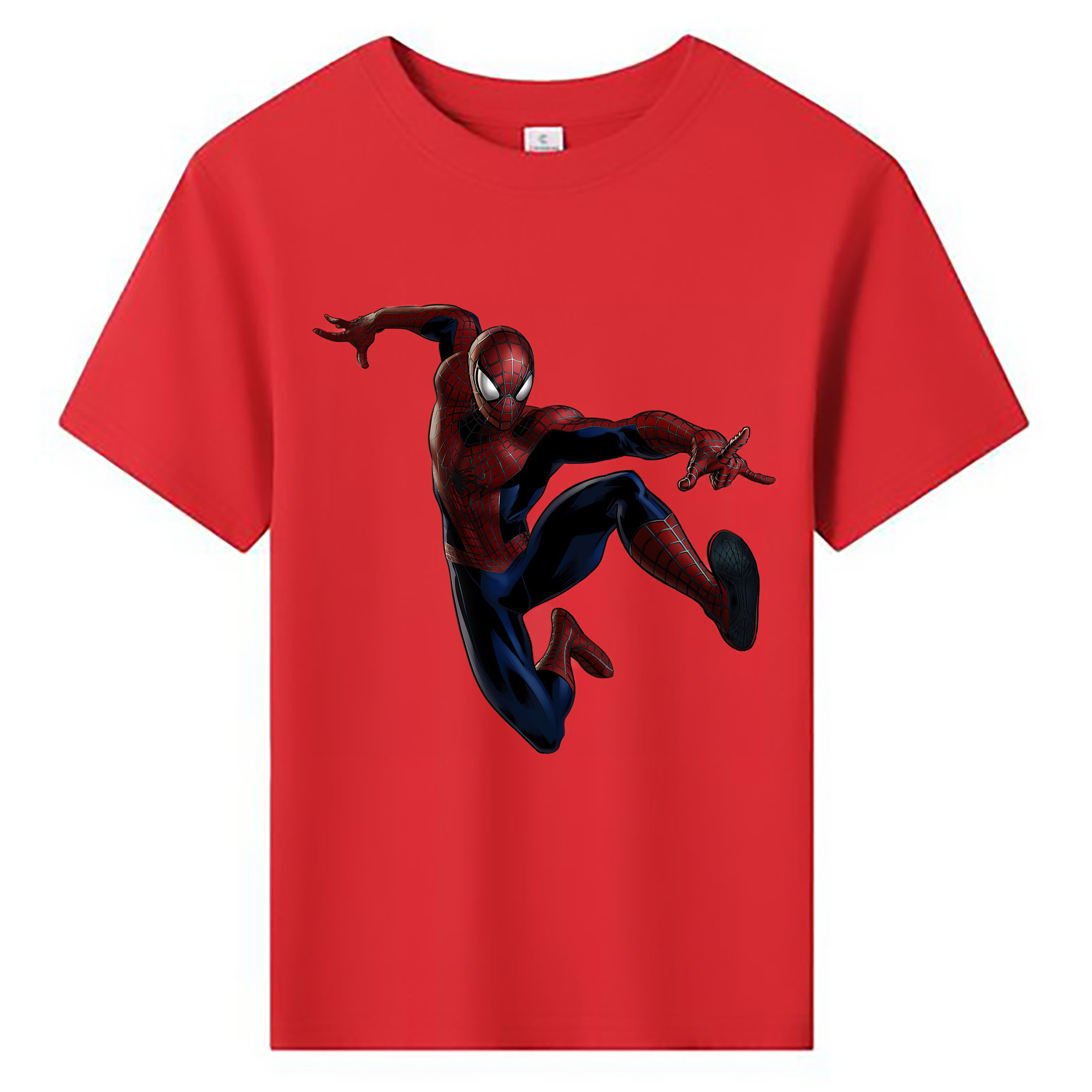 （画像用） Spider Man スパイダーマン 綿100％キッズTシャツ（フロントプリント）