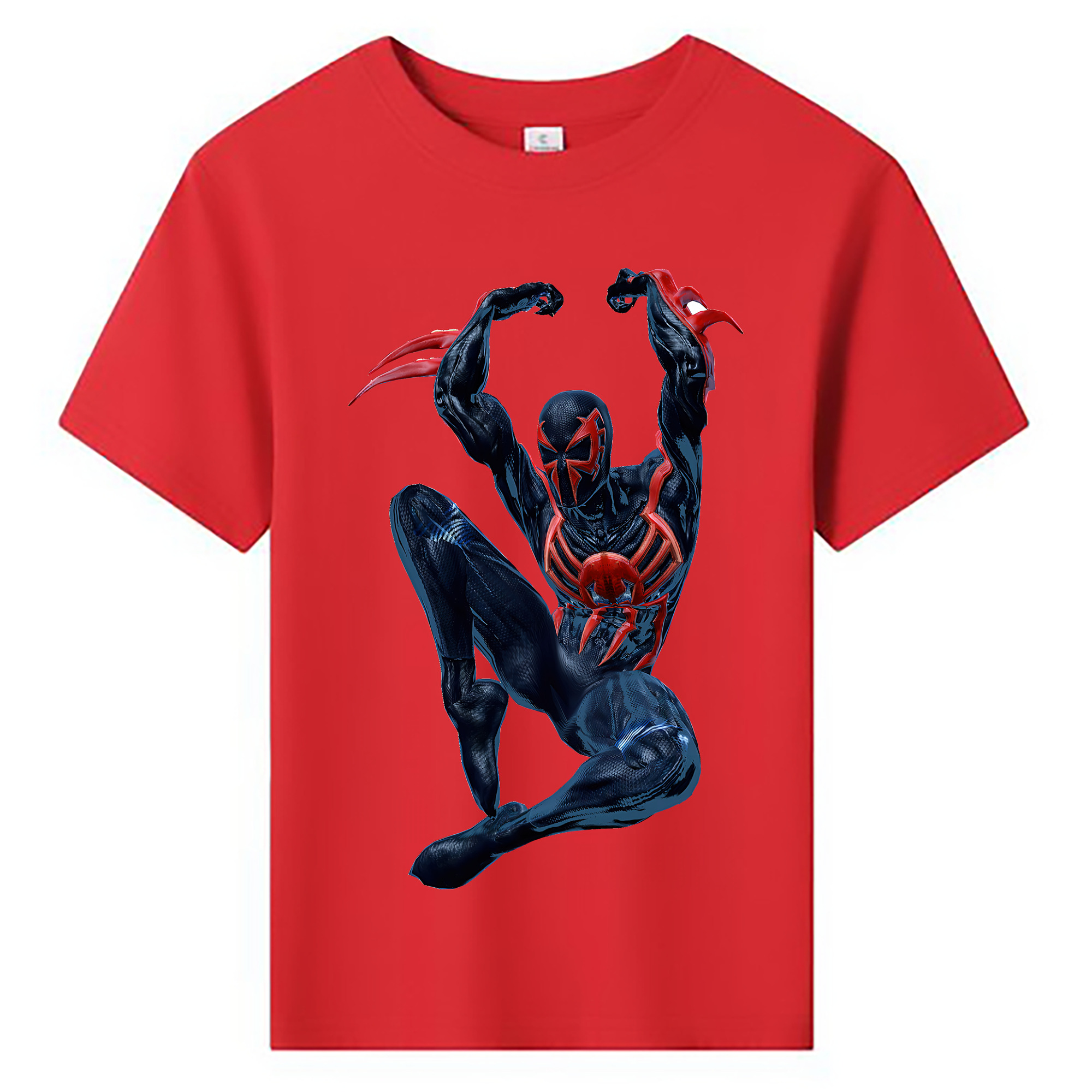 （画像用） Spider Man スパイダーマン 綿100％キッズTシャツ（フロントプリント）