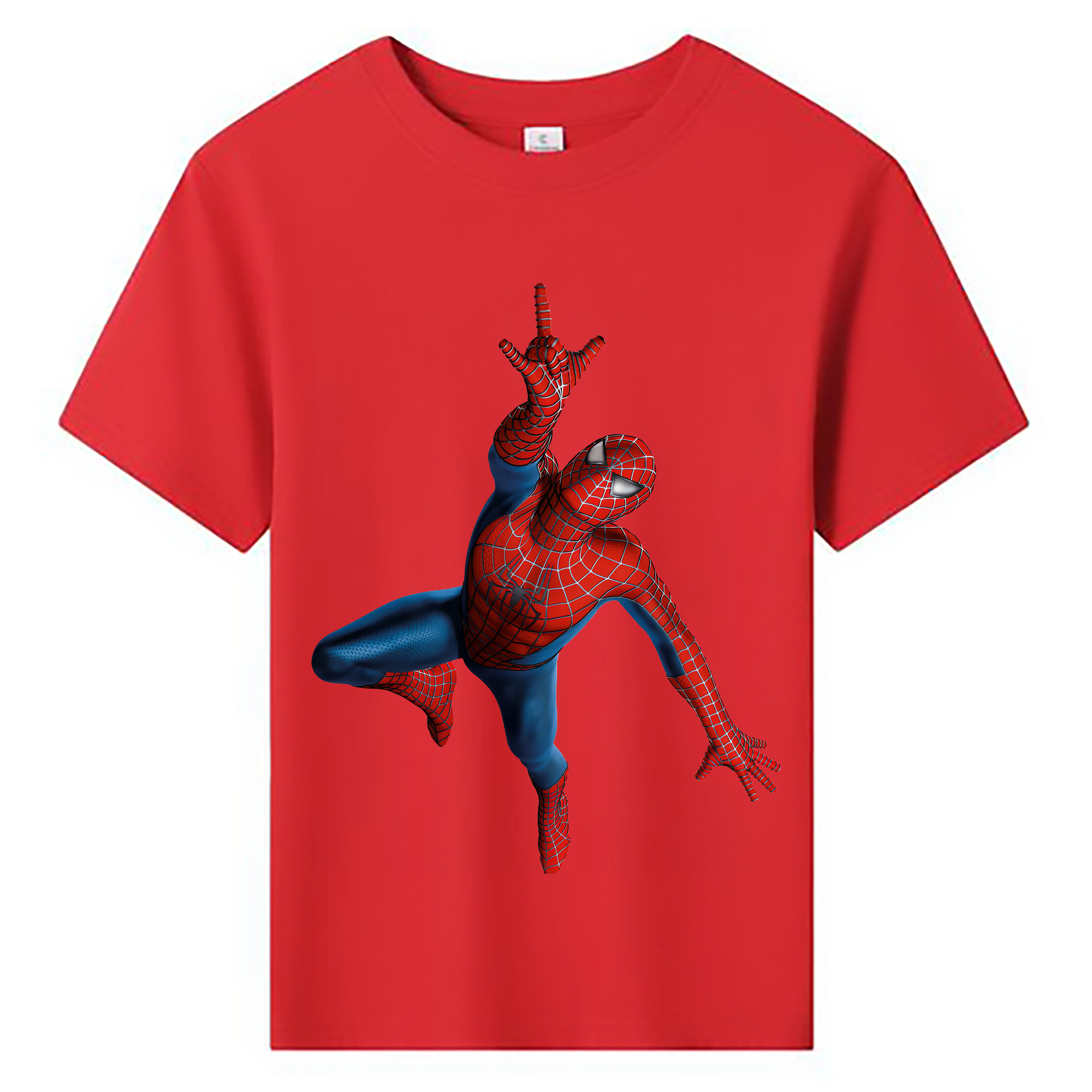 （画像用） Spider Man スパイダーマン 綿100％キッズTシャツ（フロントプリント）