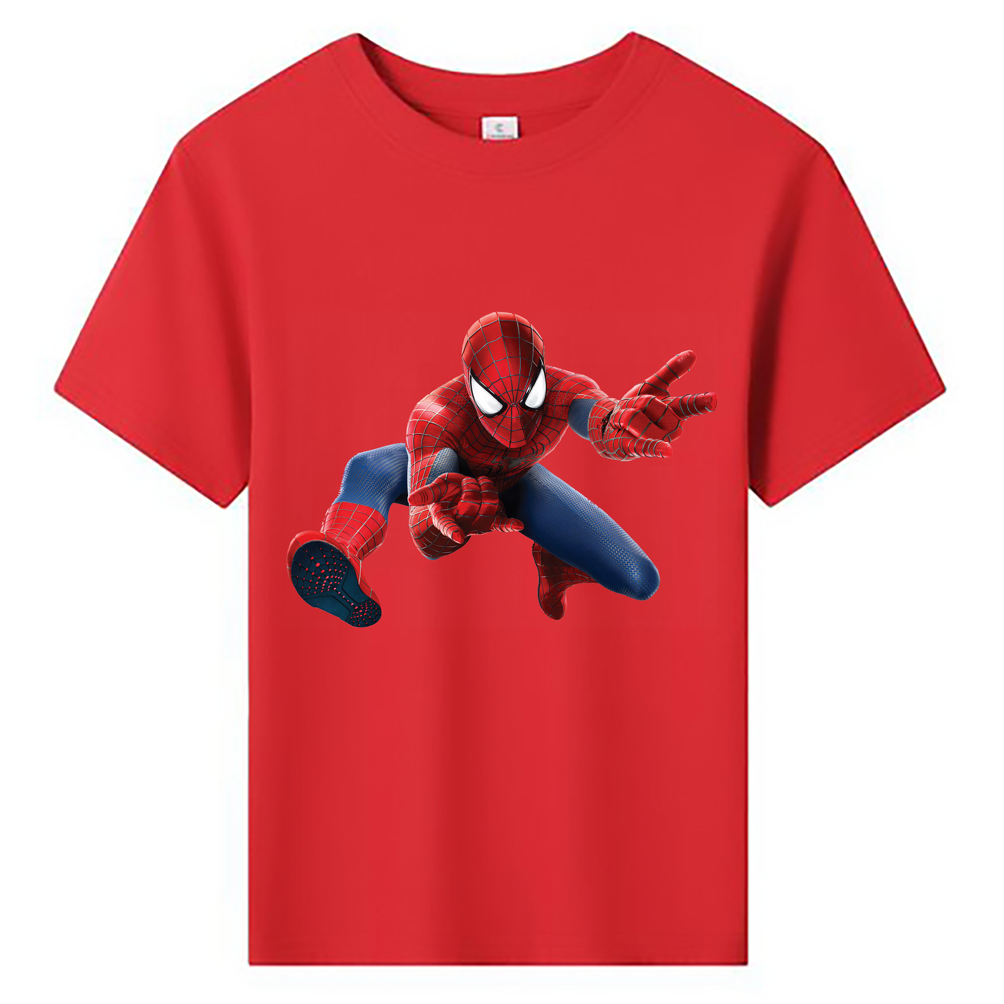 （画像用） Spider Man スパイダーマン 綿100％キッズTシャツ（フロントプリント）