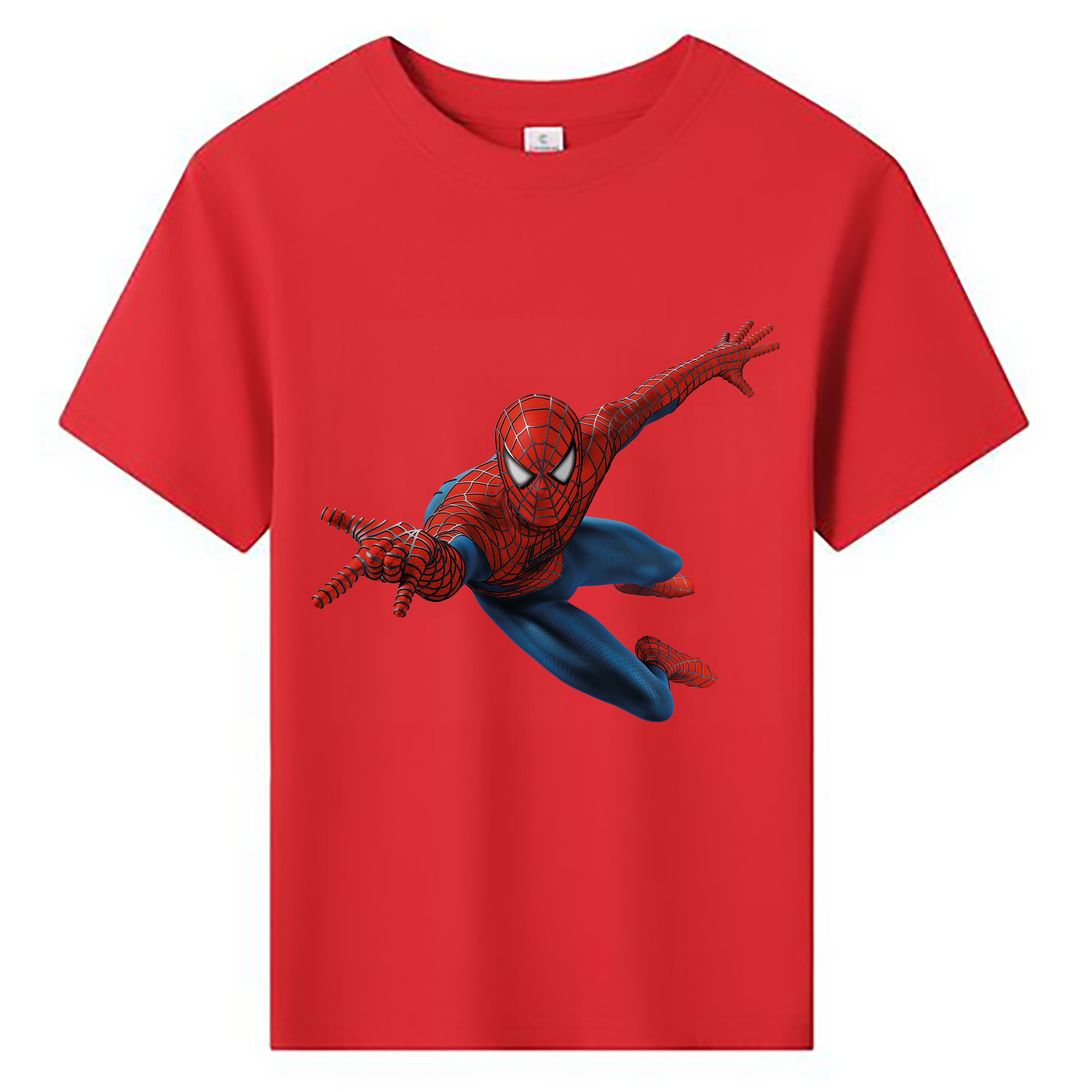 （画像用） Spider Man スパイダーマン 綿100％キッズTシャツ（フロントプリント）