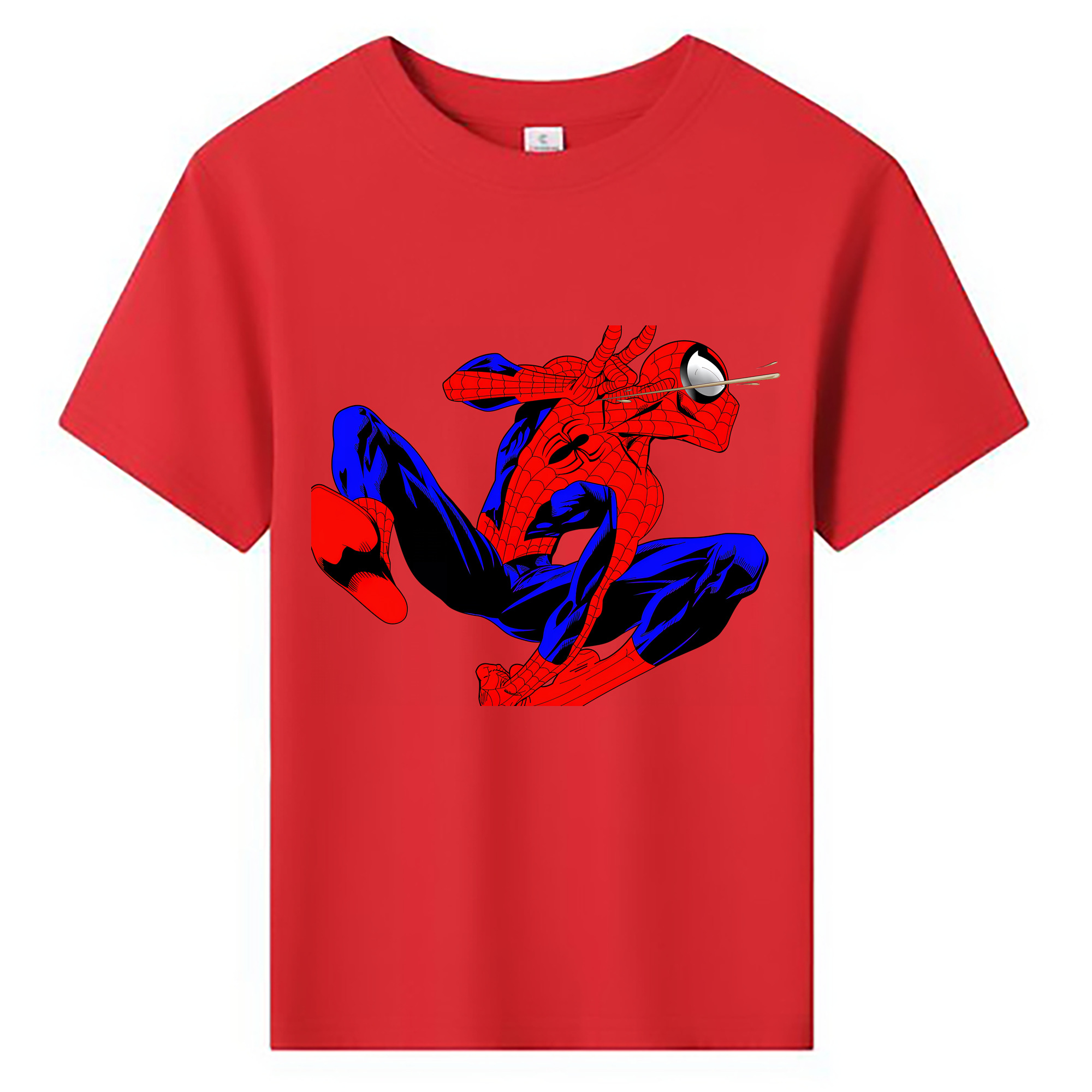 （画像用） Spider Man スパイダーマン 綿100％キッズTシャツ（フロントプリント）