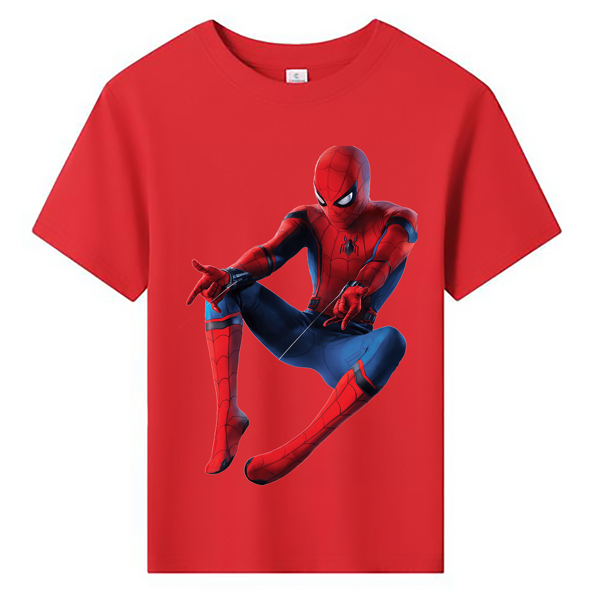 （画像用） Spider Man スパイダーマン 綿100％キッズTシャツ（フロントプリント）