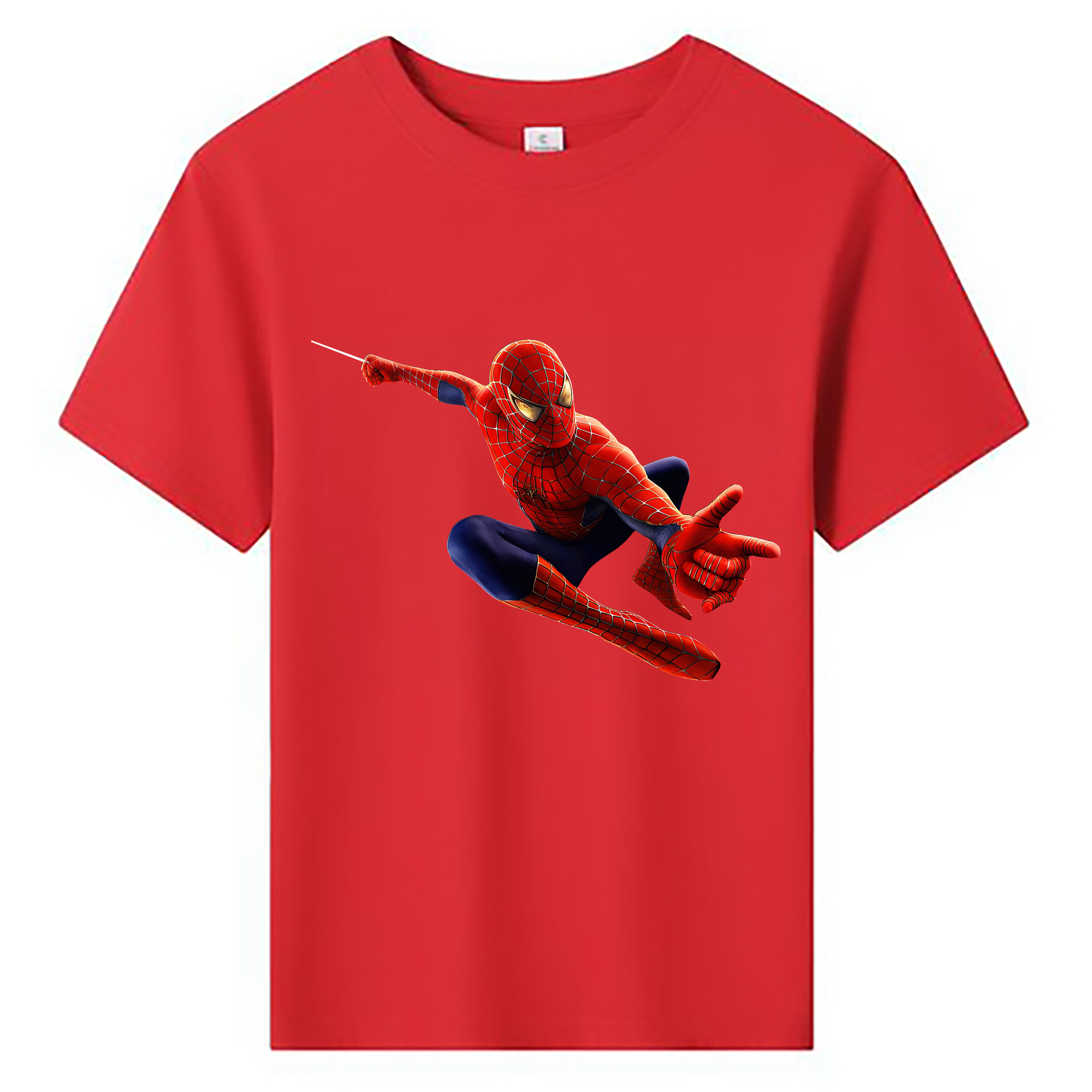 （画像用） Spider Man スパイダーマン 綿100％キッズTシャツ（フロントプリント）