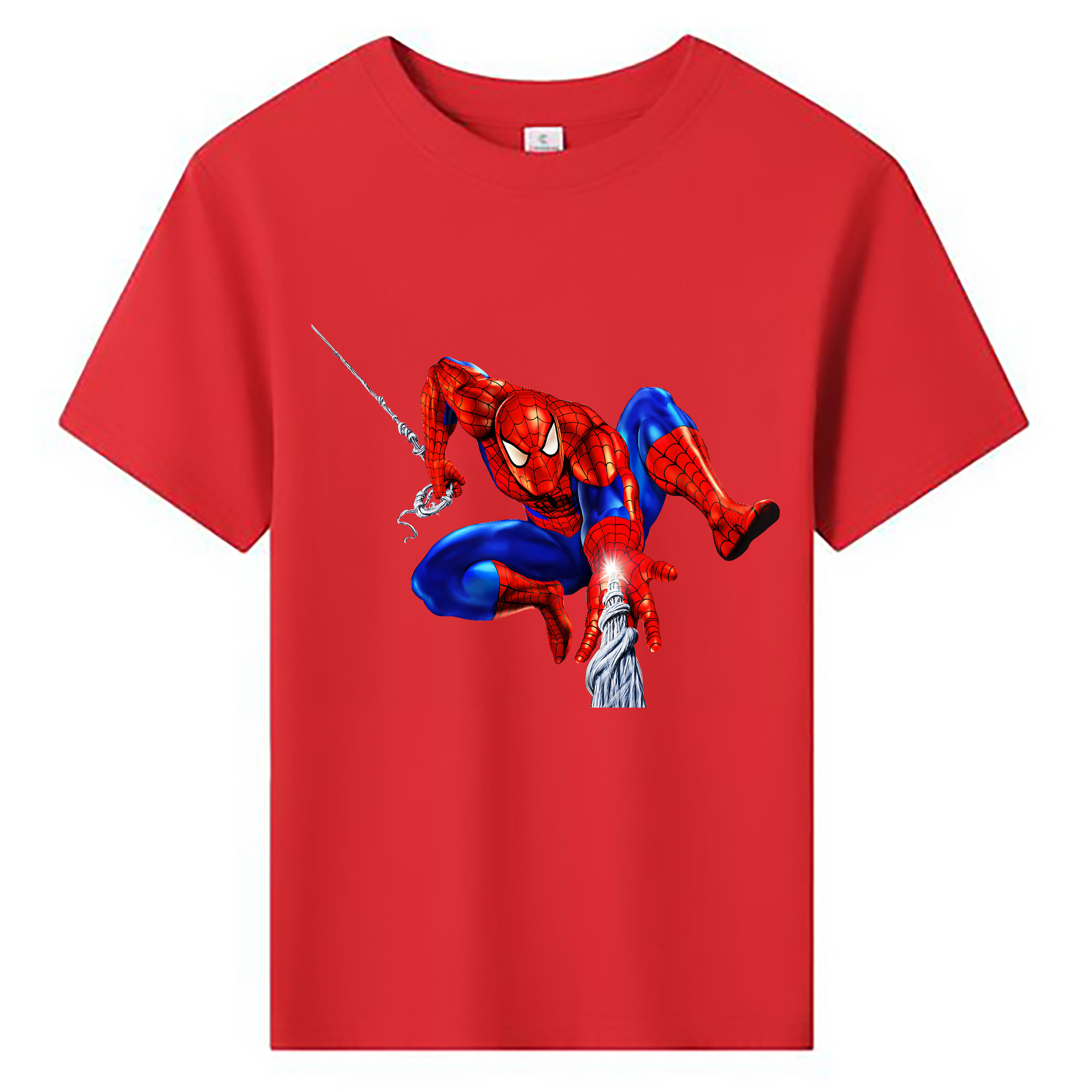 （画像用） Spider Man スパイダーマン 綿100％キッズTシャツ（フロントプリント）